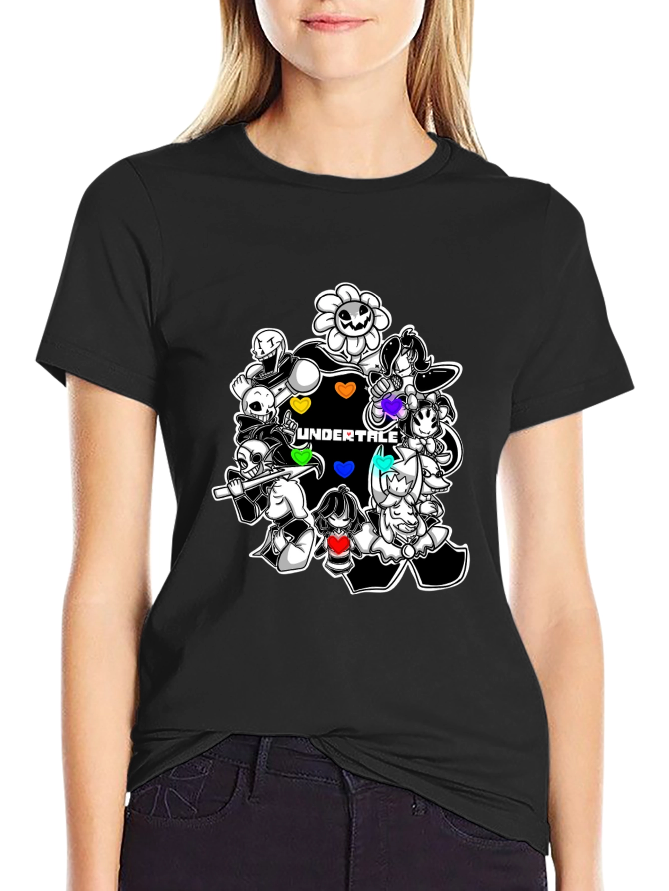 Undertale Characters Black T-Shirt