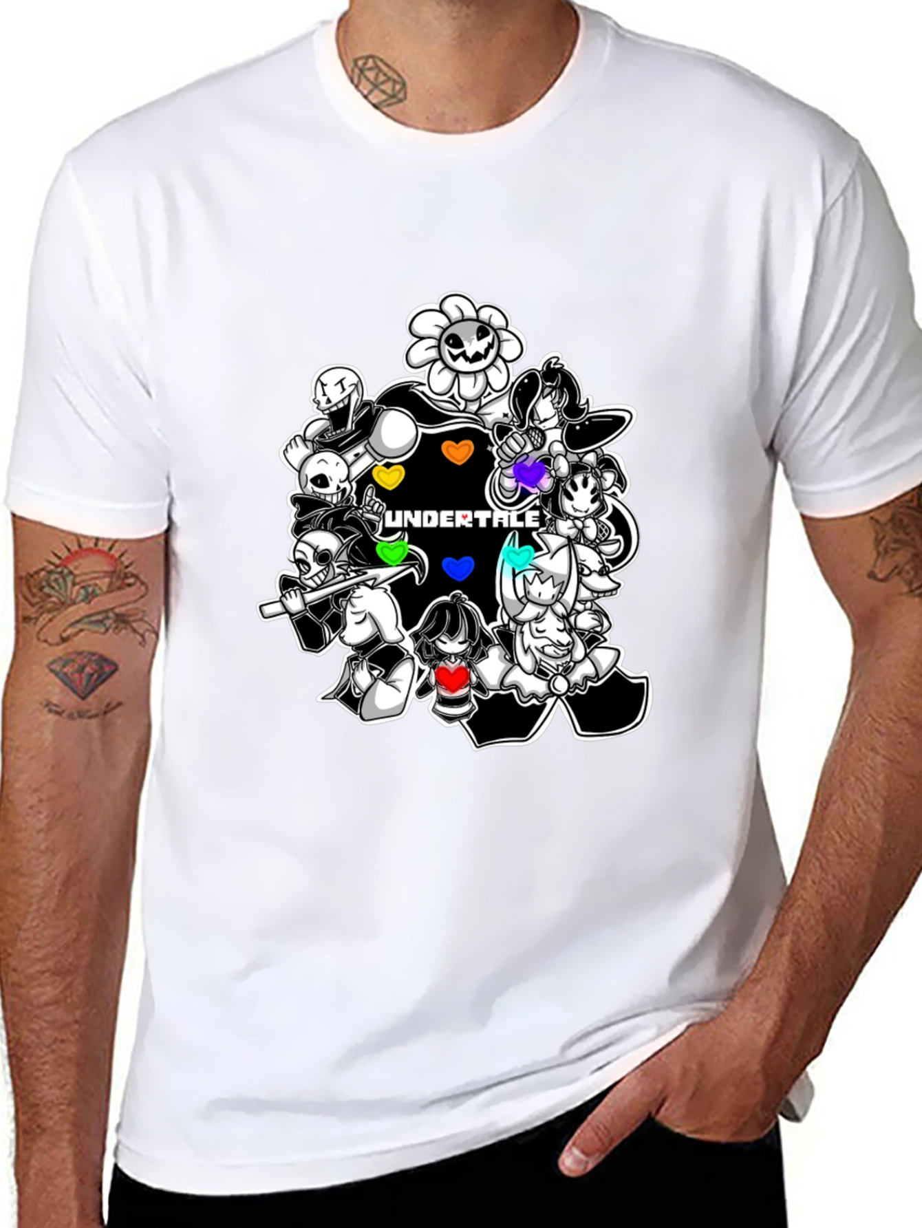 Undertale Characters Black T-Shirt