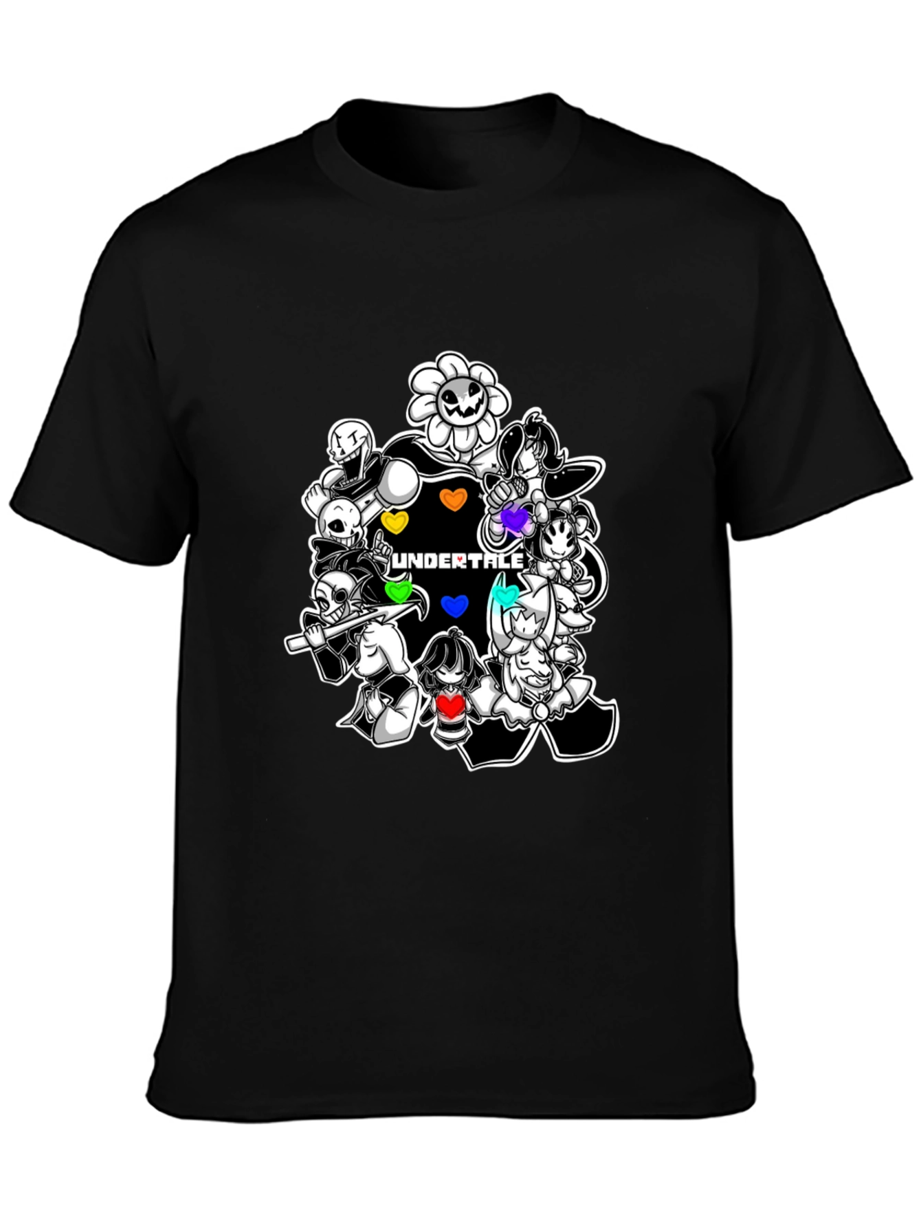 Undertale Characters Black T-Shirt