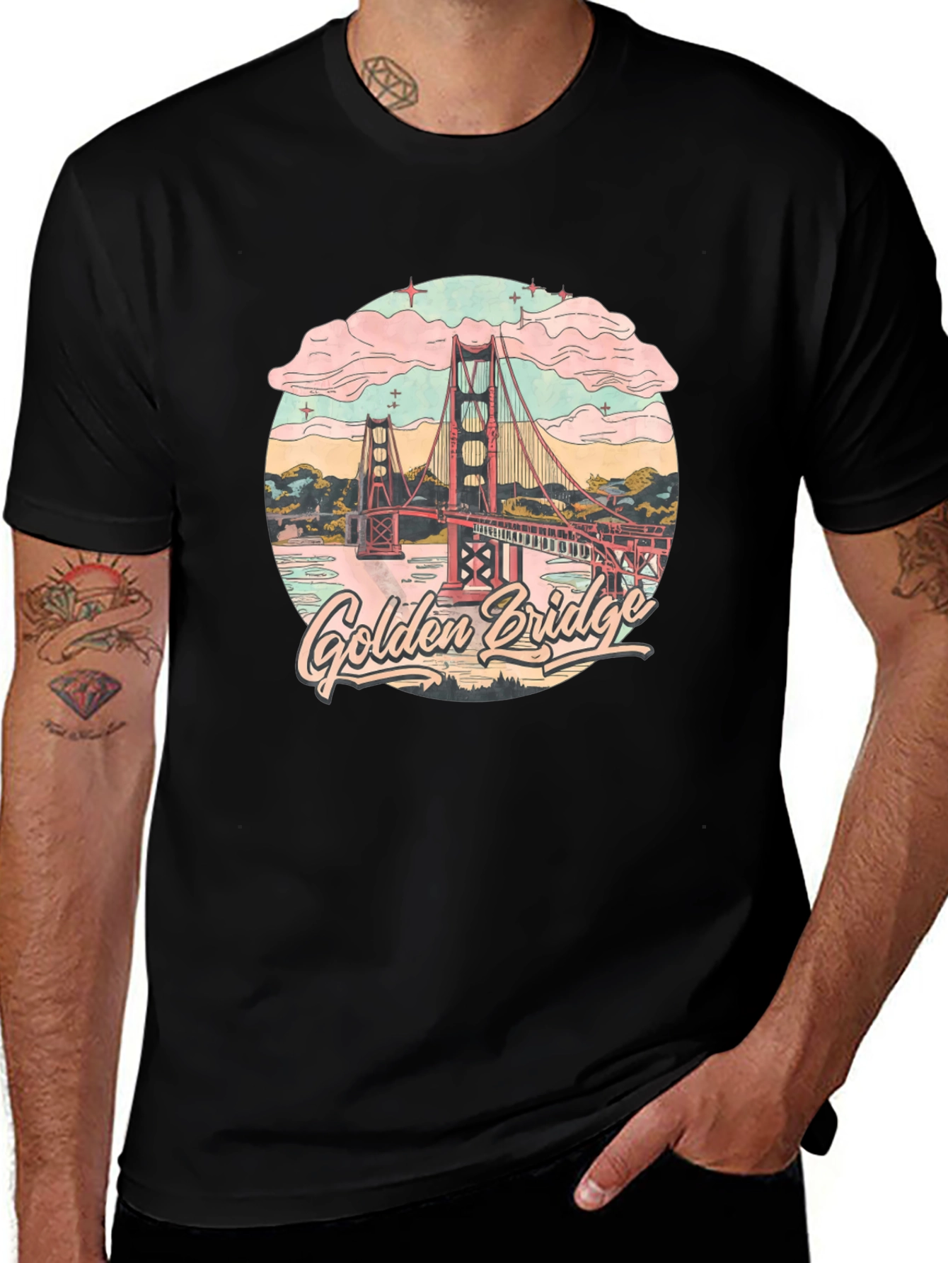 Golden Gate Bridge Graphic Tee - Retro Style