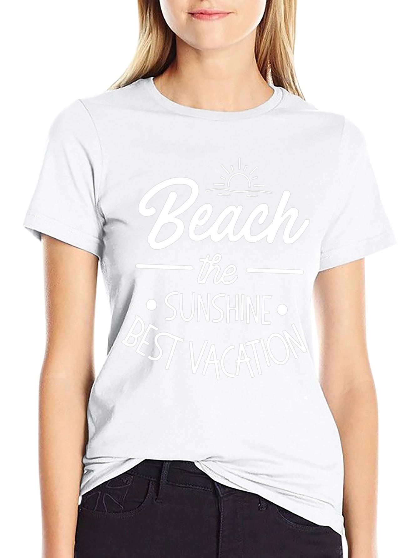 Beach Sunshine Vacation Graphic Tee - Black Unisex T-Shirt