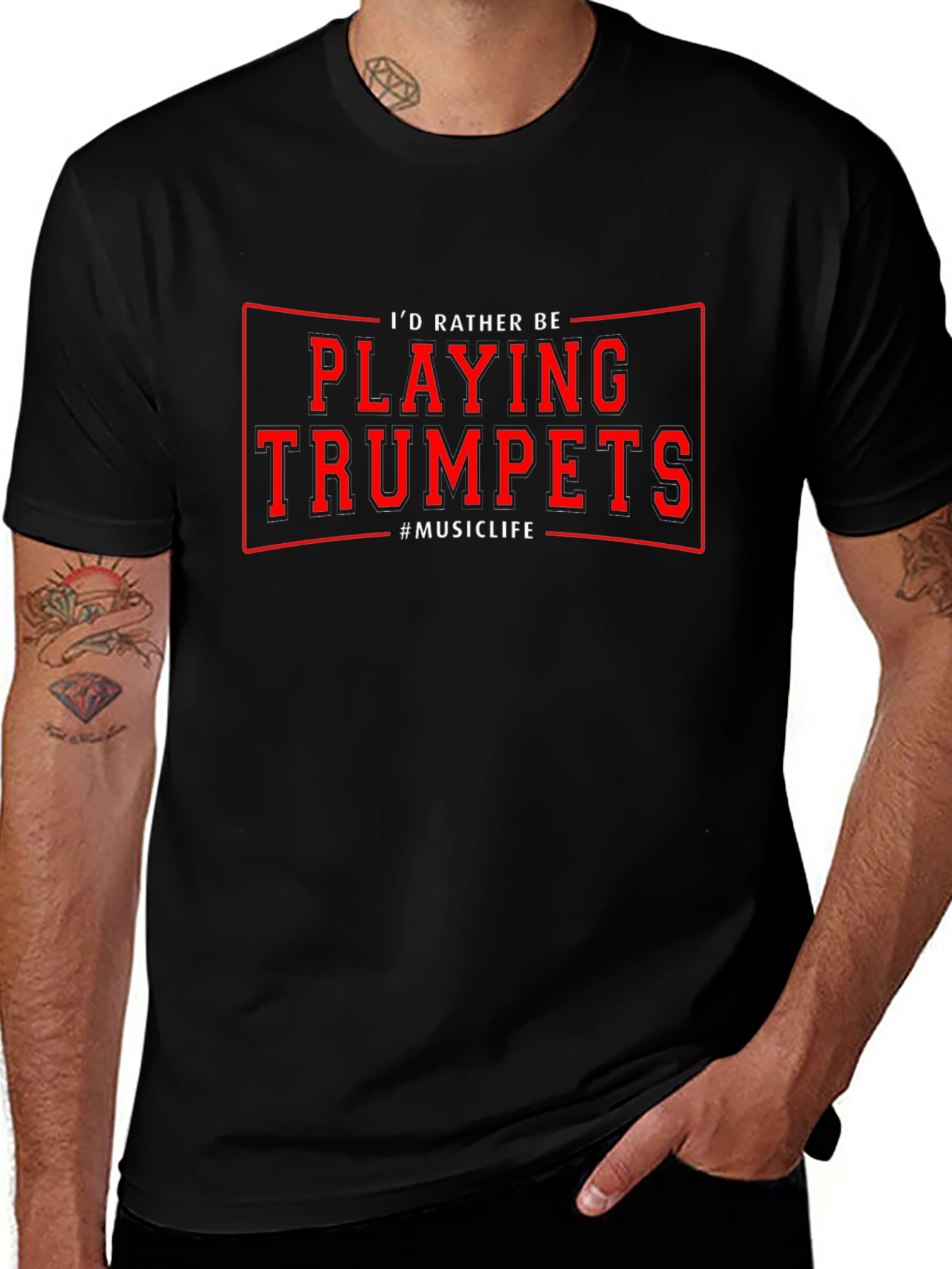 Id Rather Be Playing Trumpets T-Shirt Music
