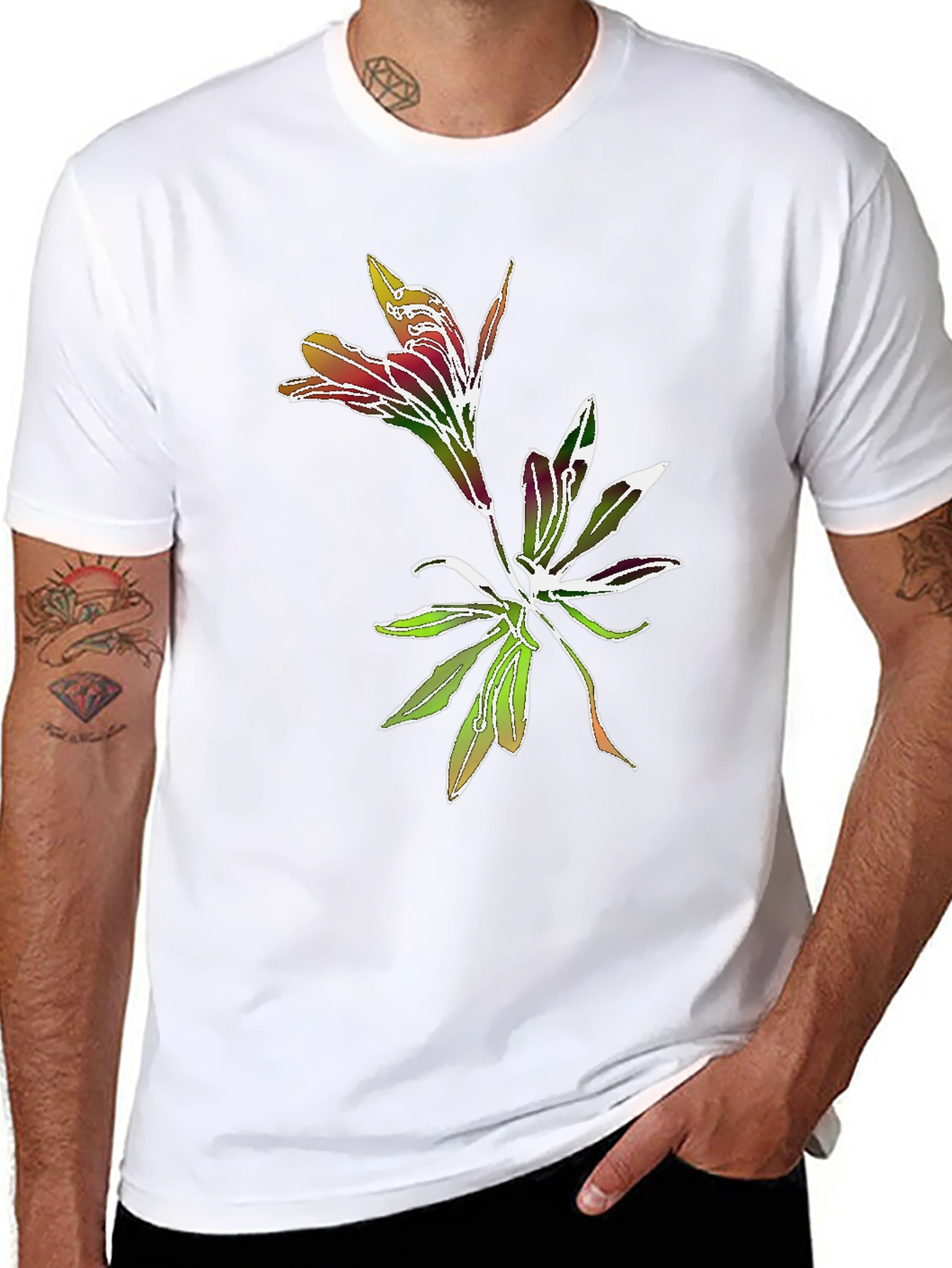 Floral Graphic Tee - Stylish Botanical Print