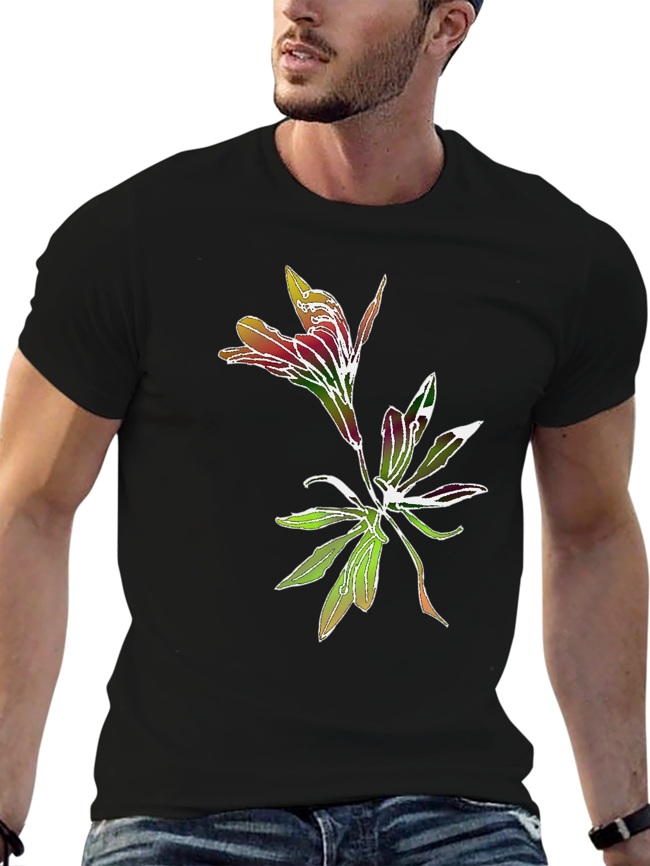 Floral Graphic Tee - Stylish Botanical Print