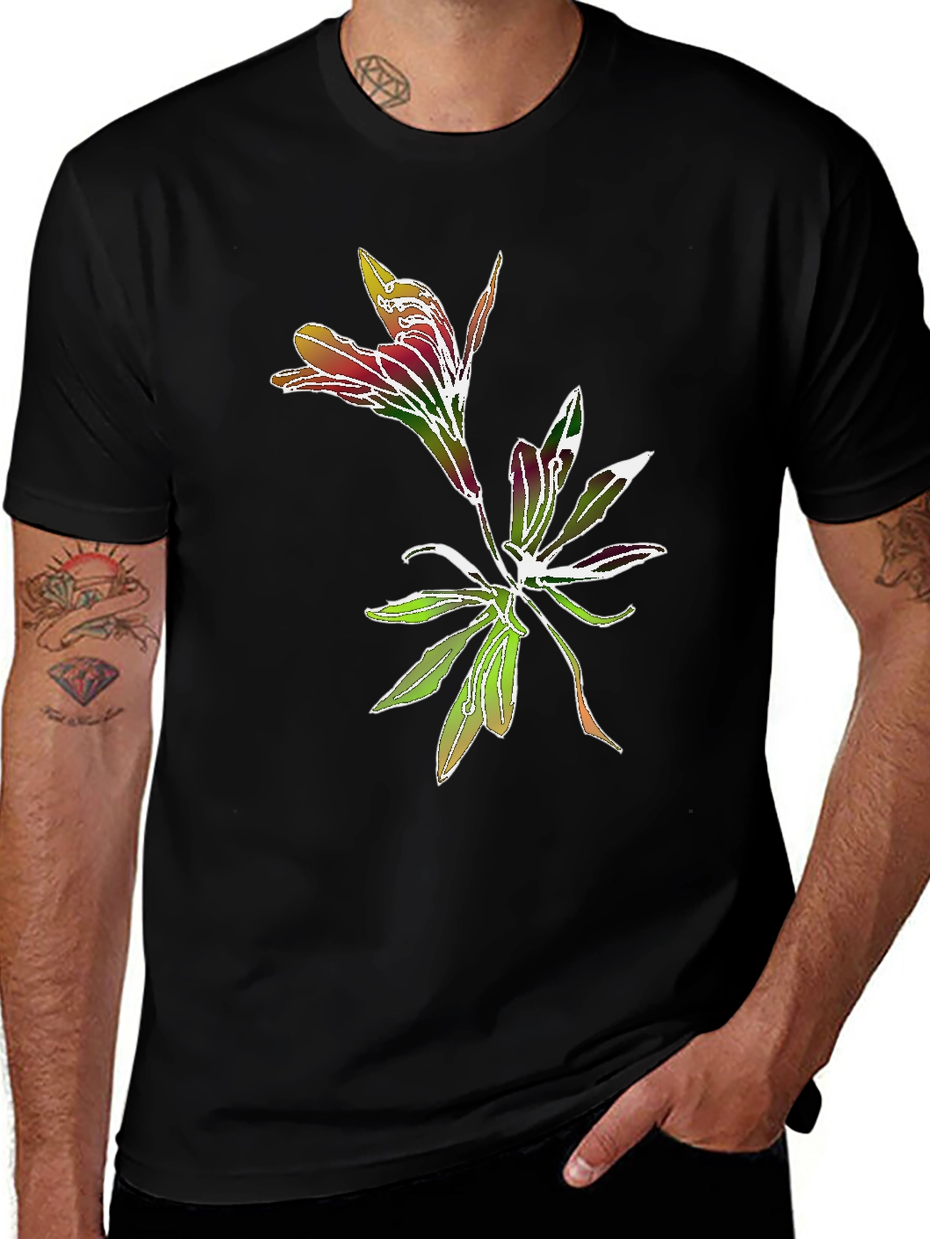 Floral Graphic Tee - Stylish Botanical Print