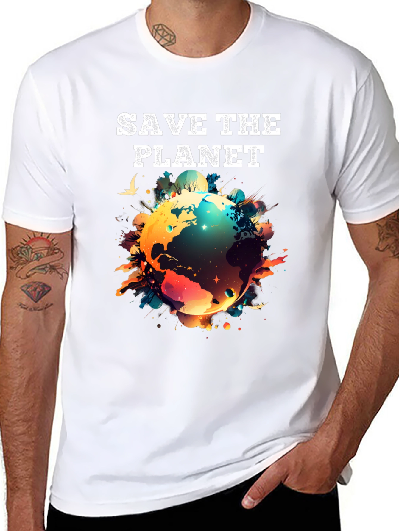 Save the Planet Graphic T-Shirt - Eco-Friendly Fashion