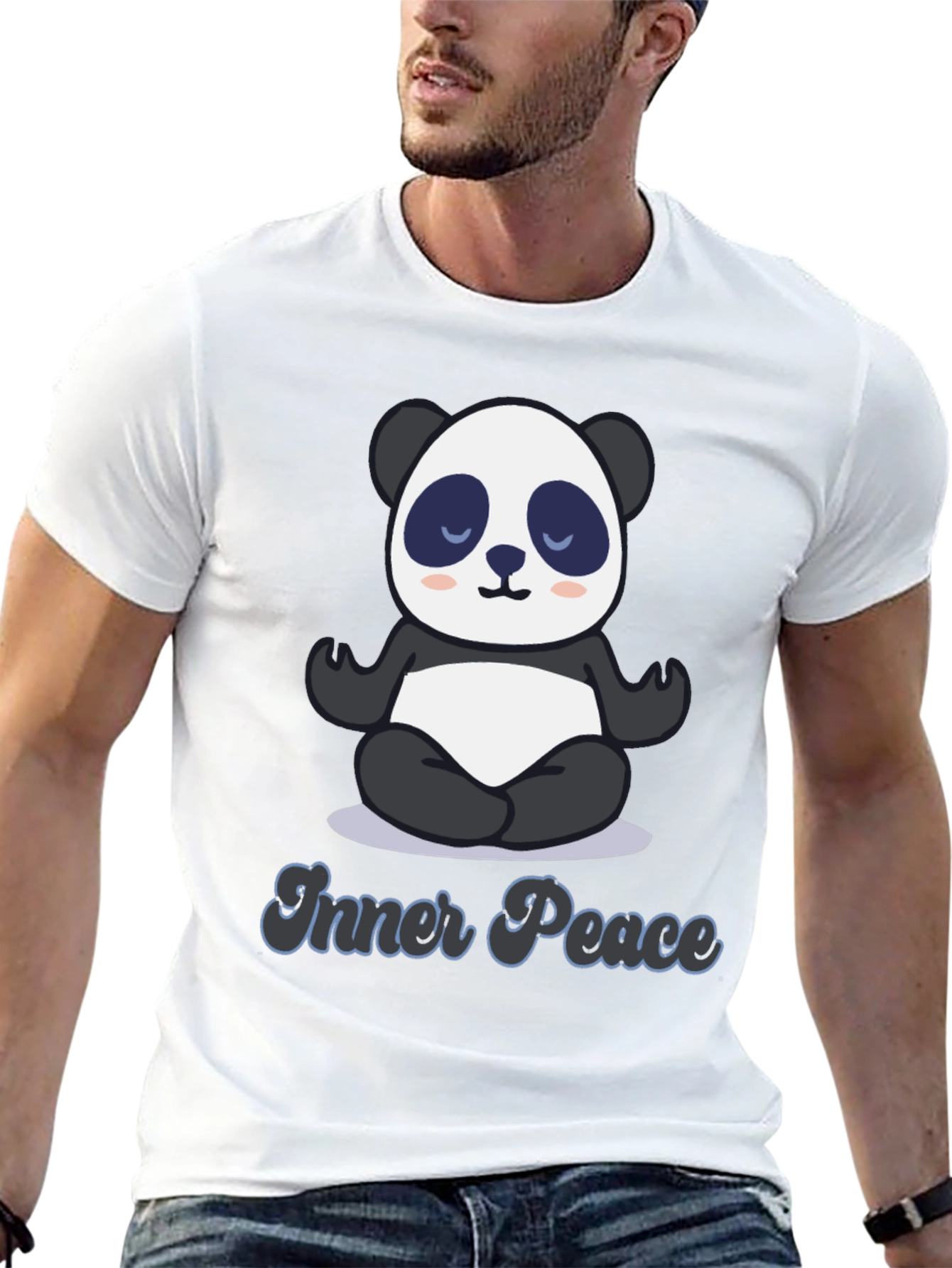 Inner Peace Panda T-Shirt - Meditating Panda