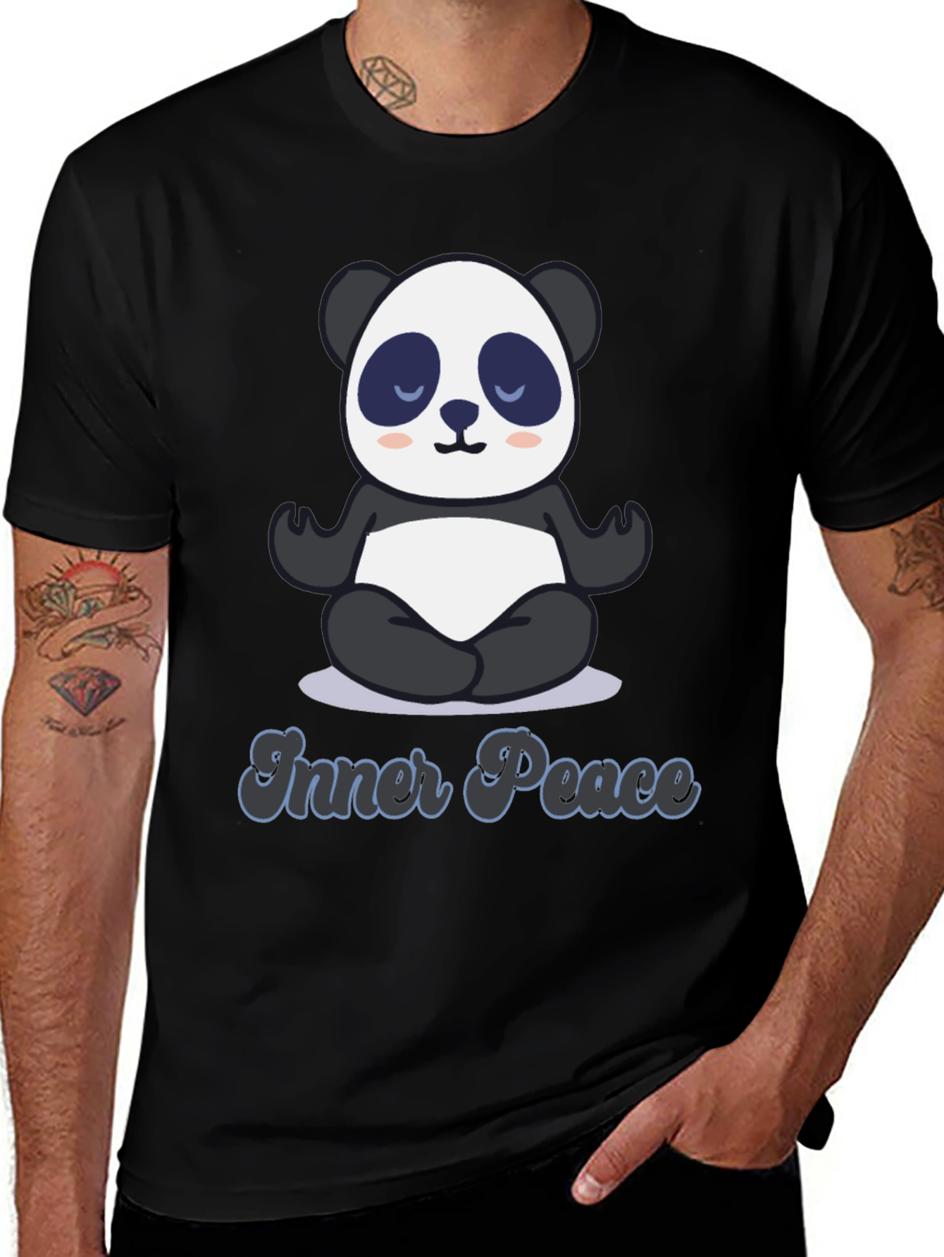 Inner Peace Panda T-Shirt - Meditating Panda