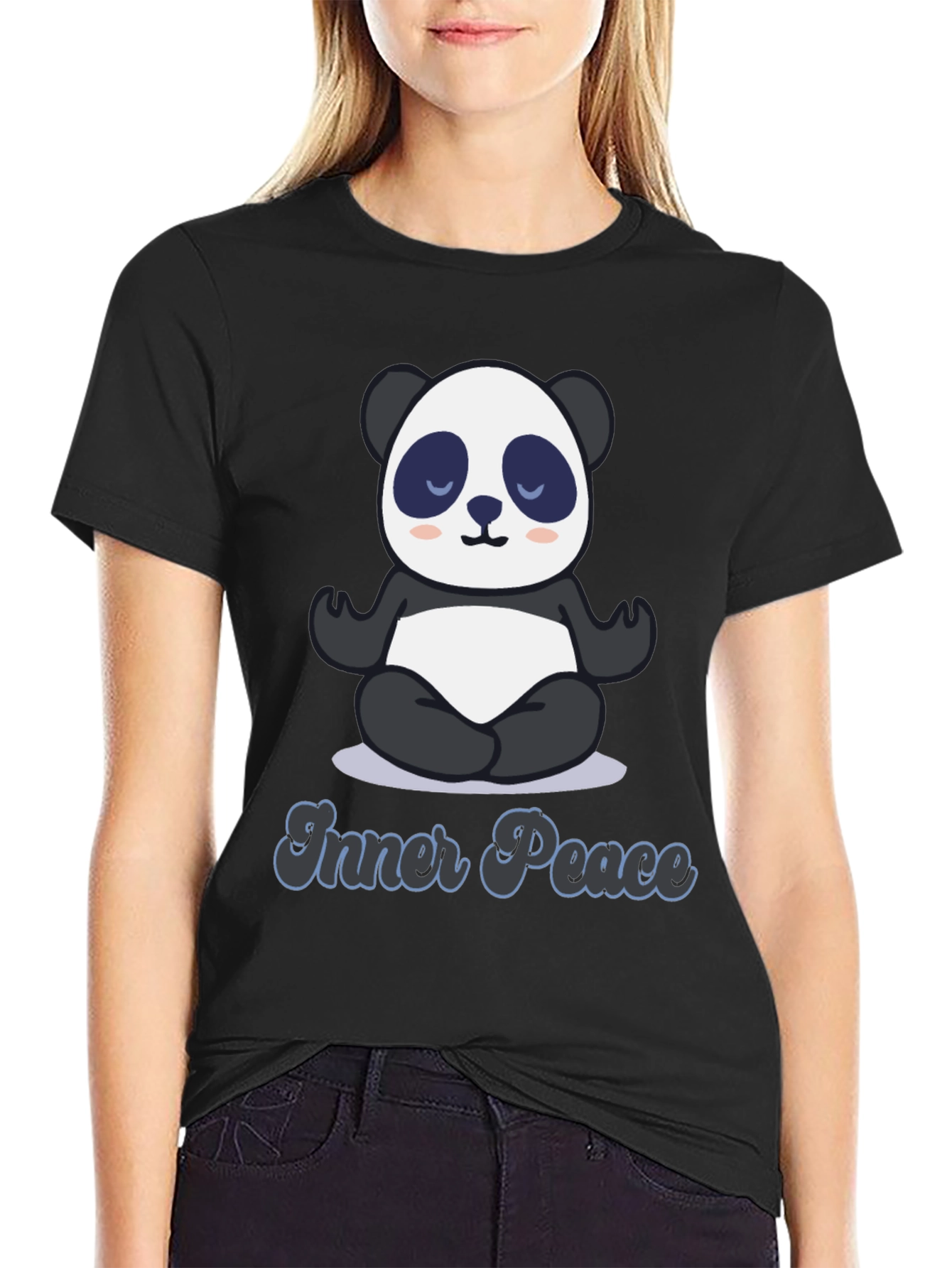 Inner Peace Panda T-Shirt - Meditating Panda