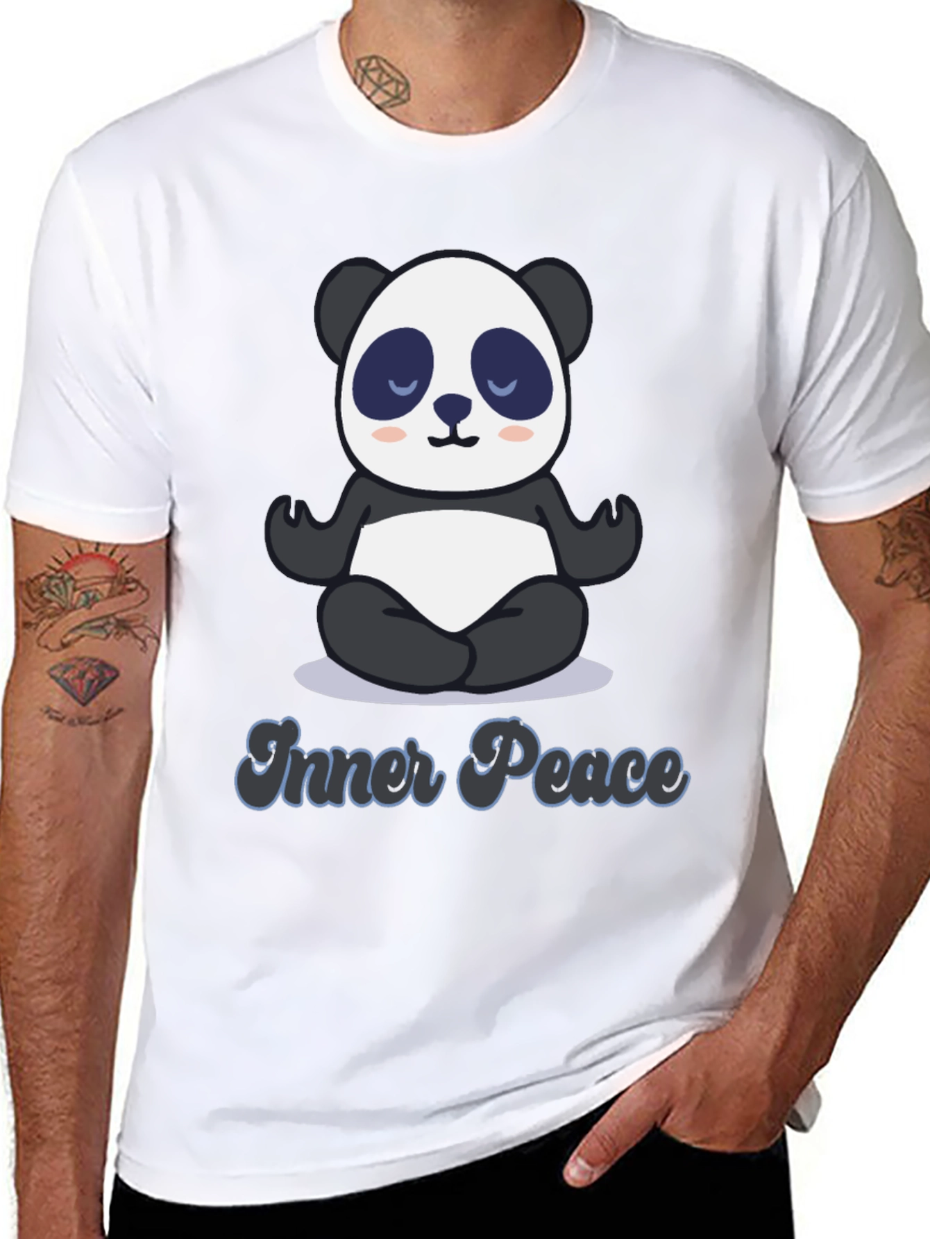 Inner Peace Panda T-Shirt - Meditating Panda