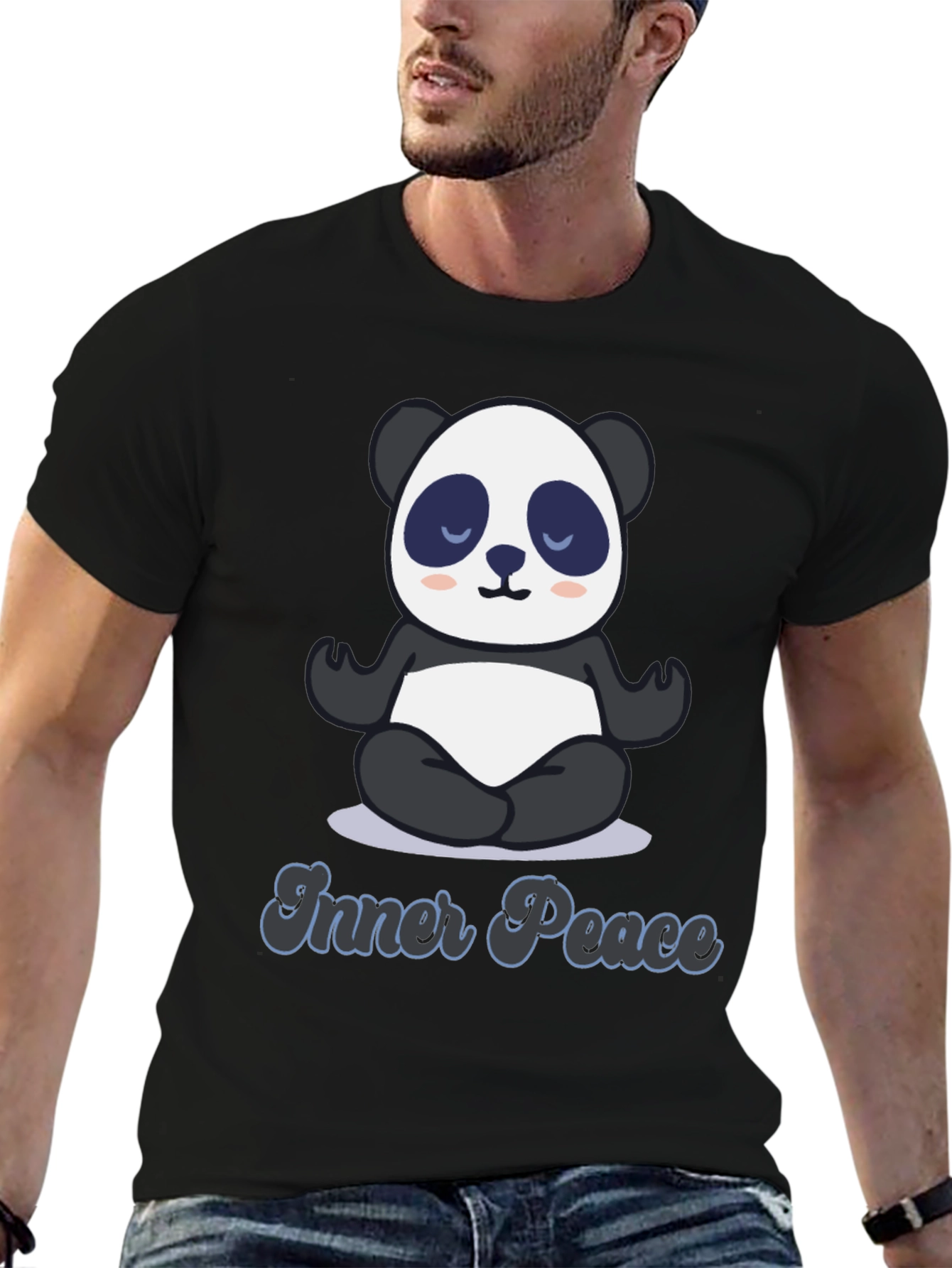 Inner Peace Panda T-Shirt - Meditating Panda