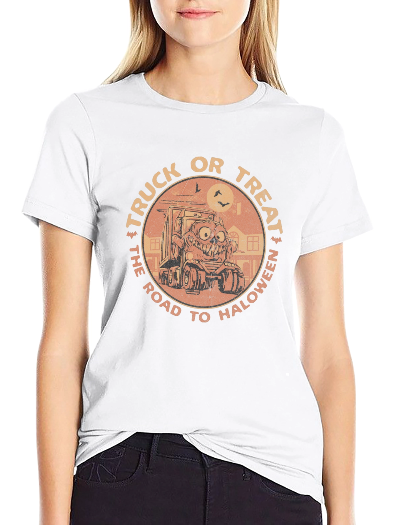 Truck or Treat Halloween Graphic T-Shirt