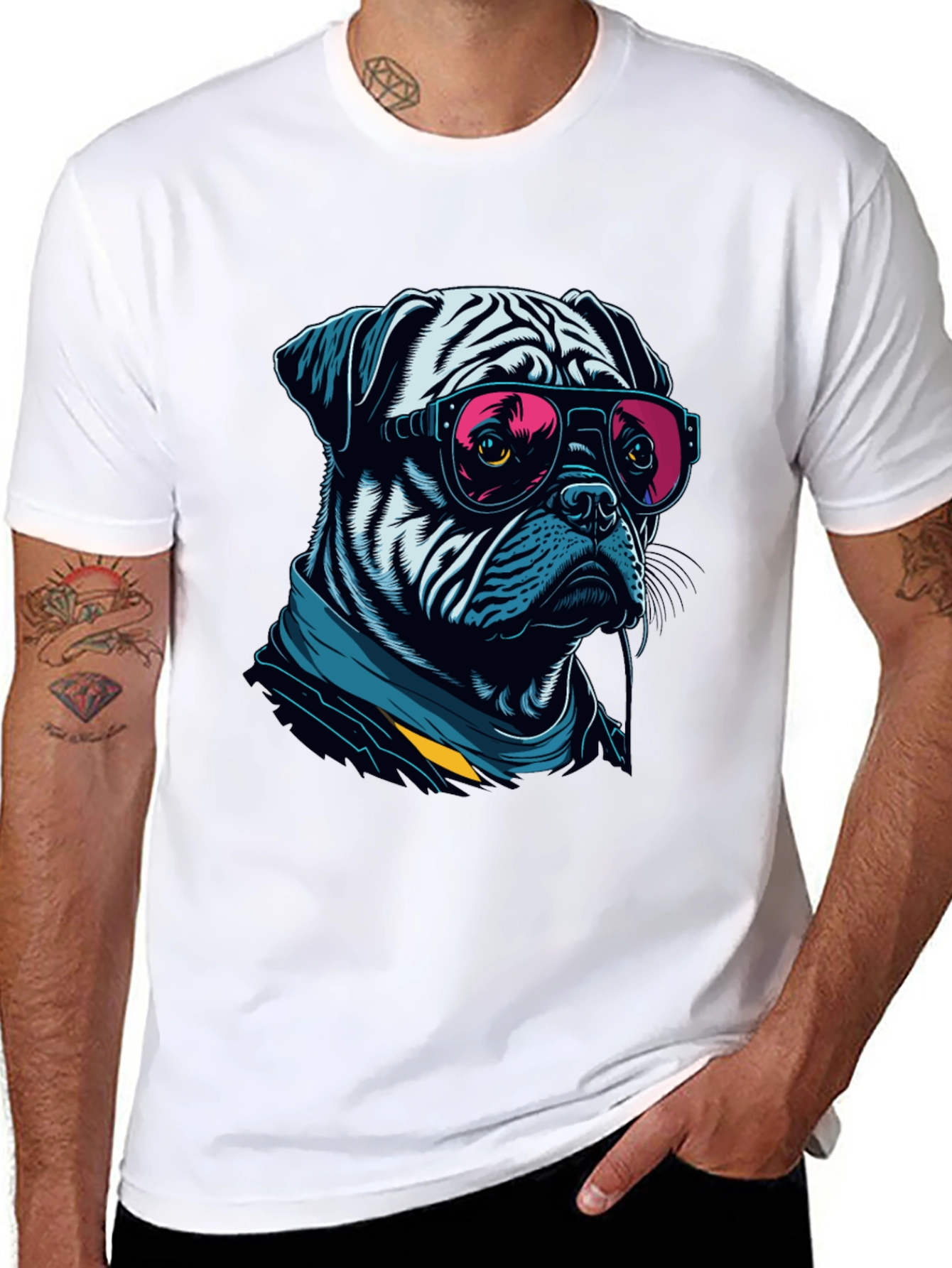 Cool Bulldog Sunglasses T-Shirt – Stylish Dog Lover Tee