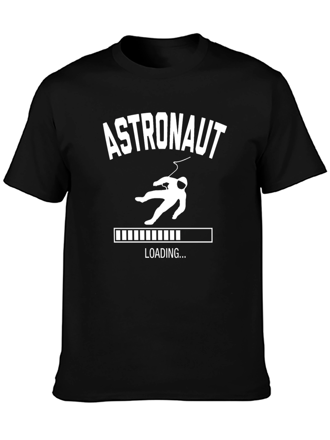 Astronaut Loading Graphic T-Shirt - Black