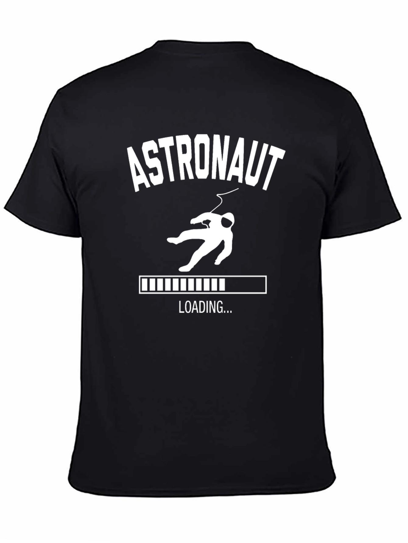 Astronaut Loading Graphic T-Shirt - Black