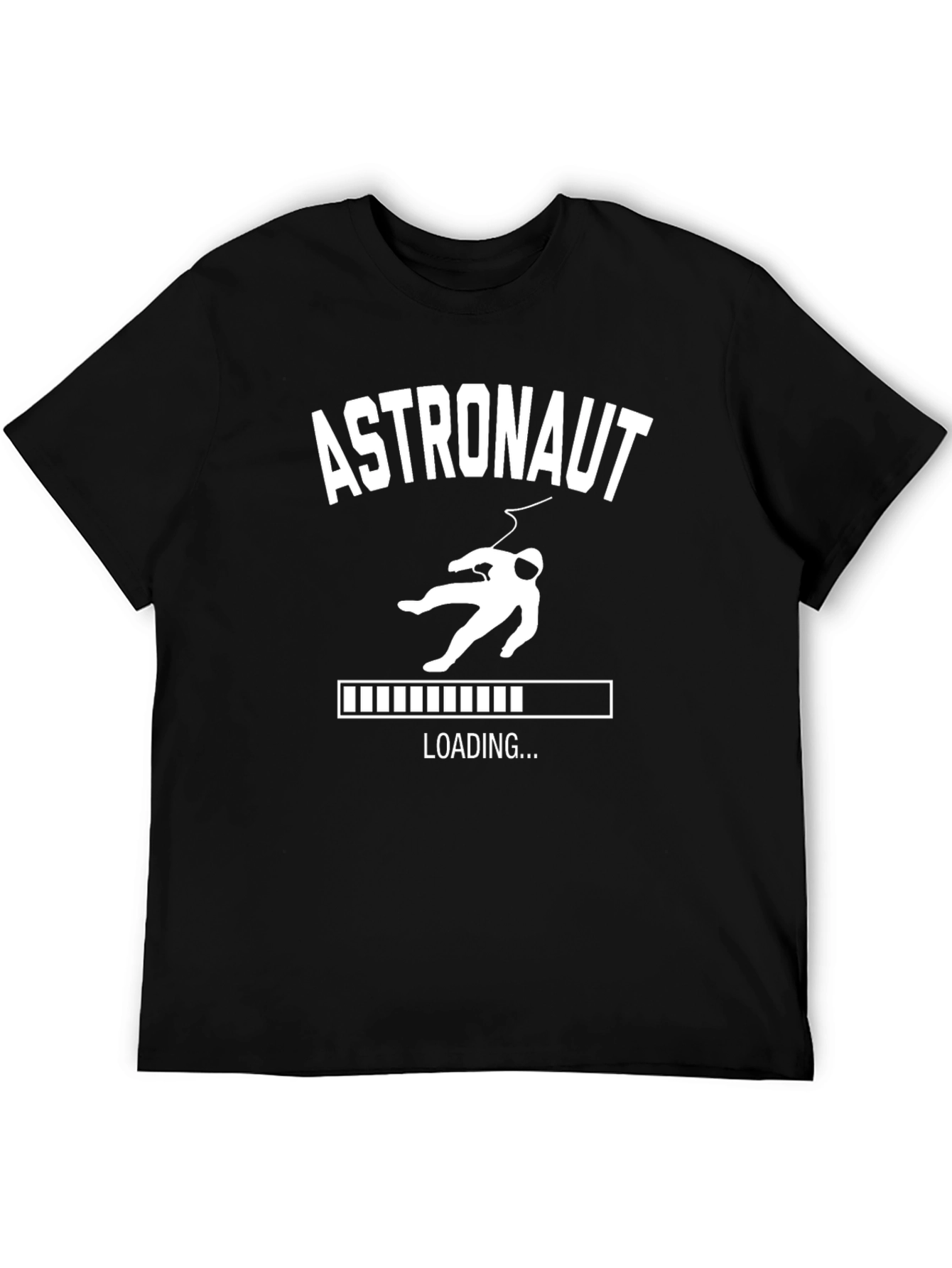 Astronaut Loading Graphic T-Shirt - Black
