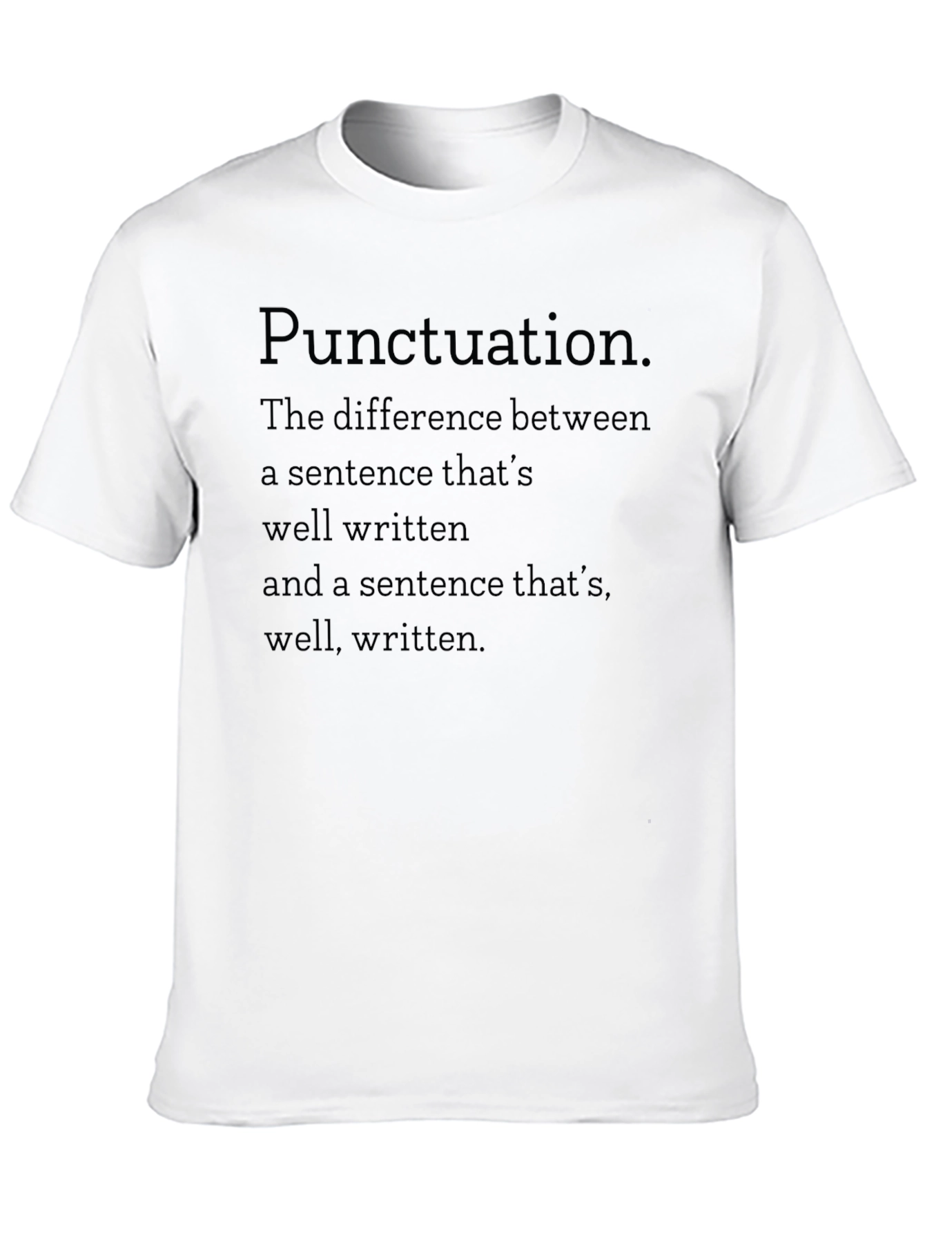 Punctuation Humor Black T-Shirt