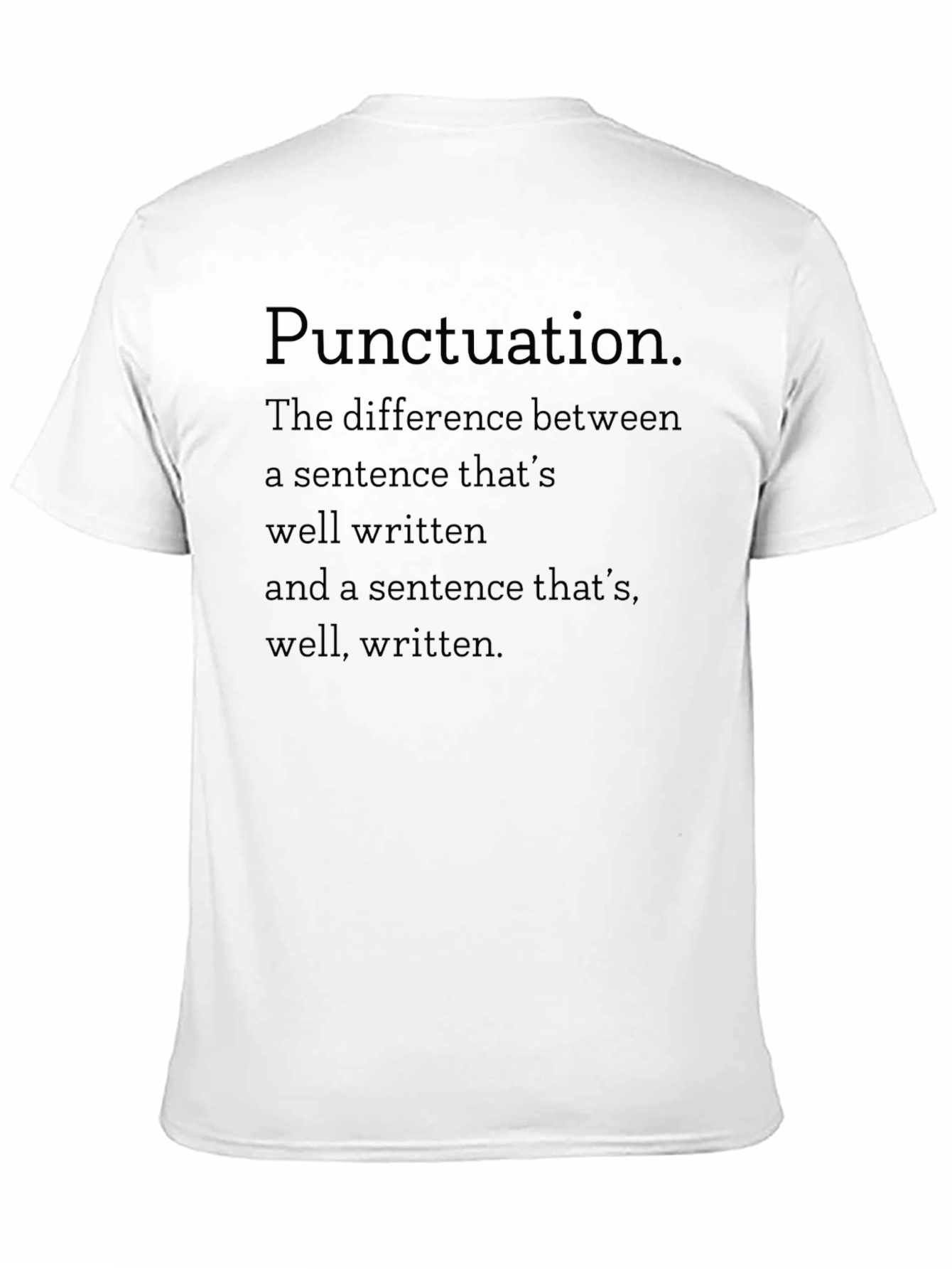 Punctuation Humor Black T-Shirt