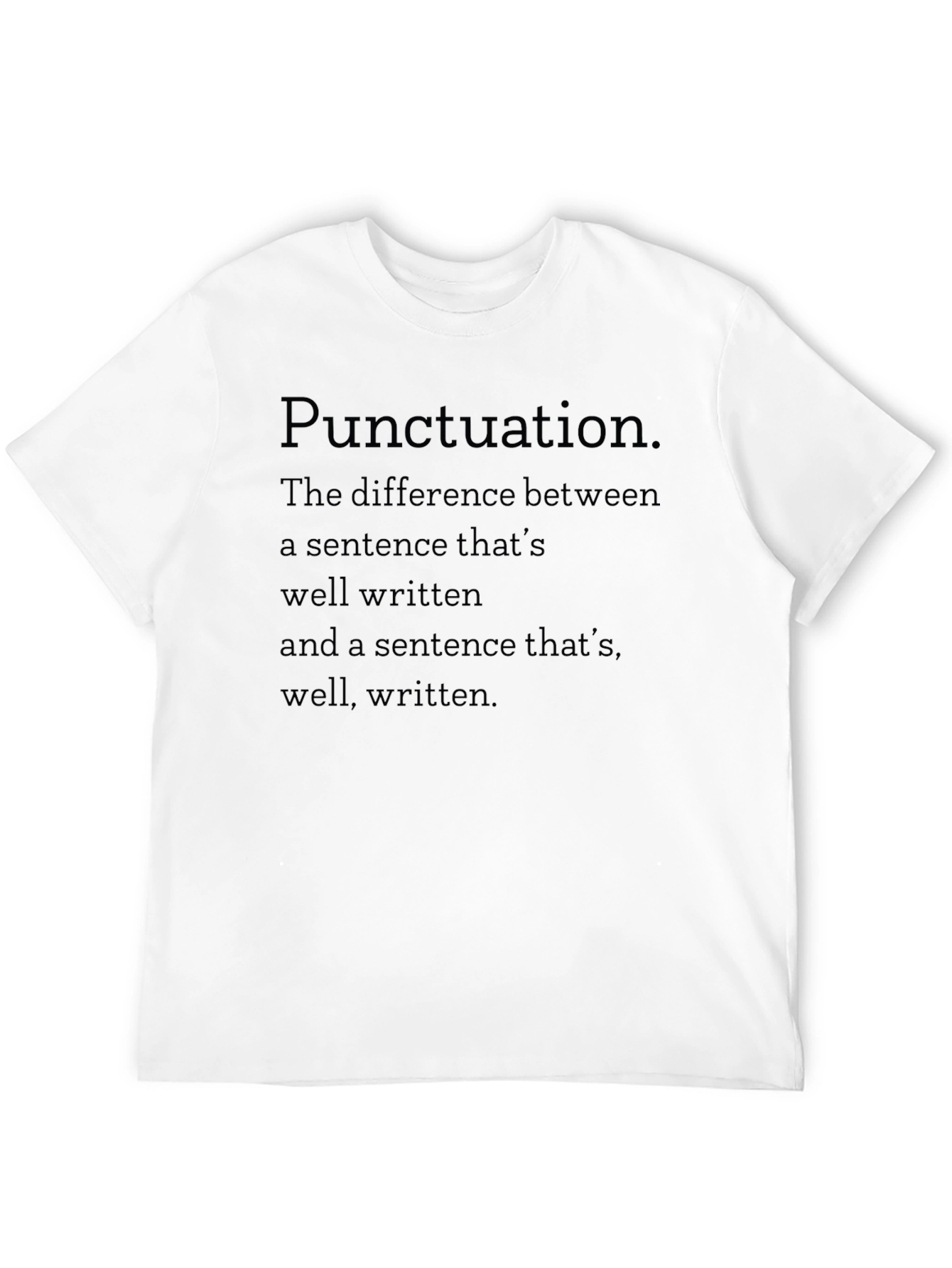 Punctuation Humor Black T-Shirt