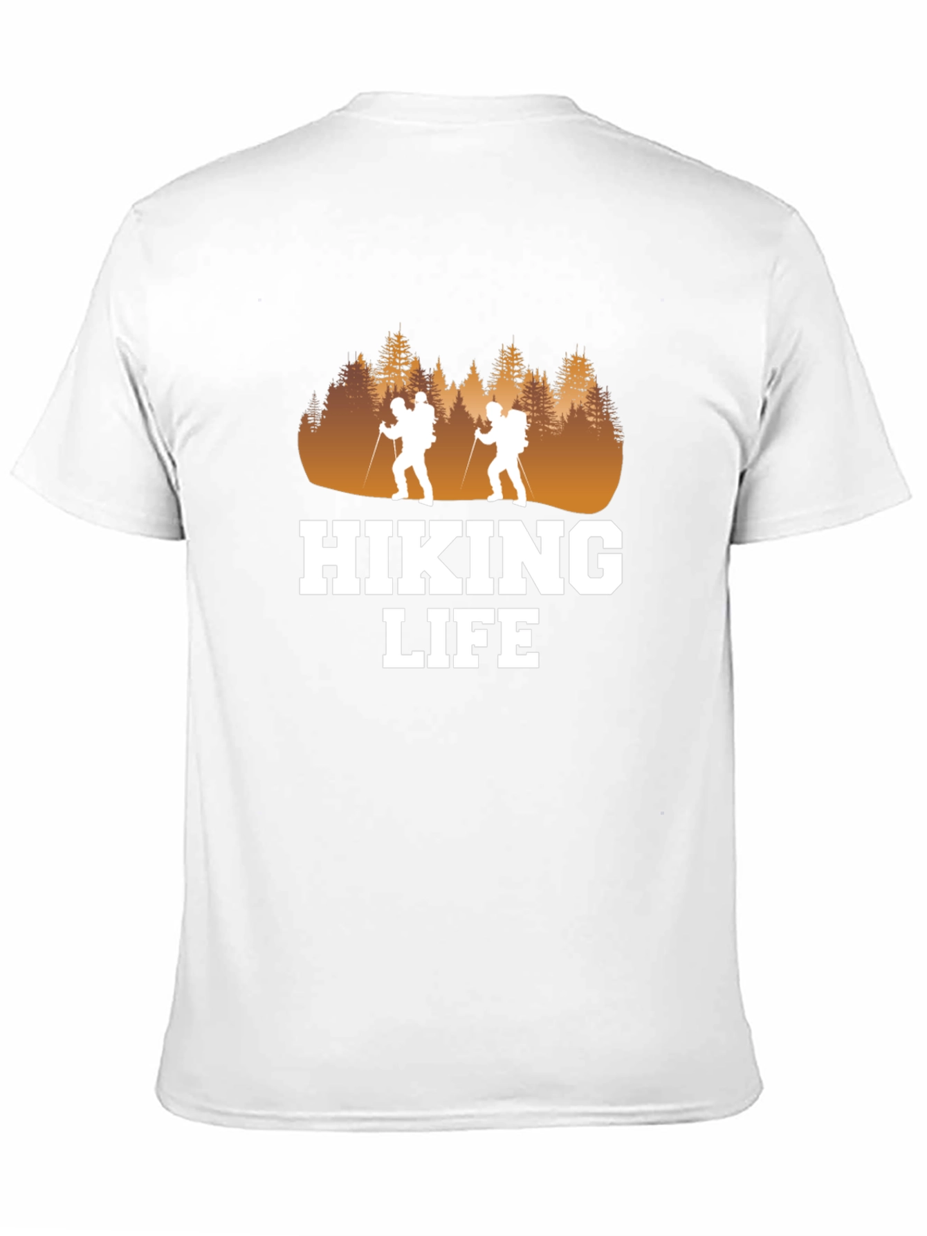 Hiking Life Graphic Tee - Black Cotton T-Shirt
