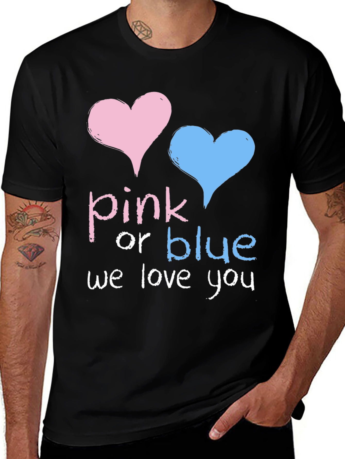 Pink or Blue Baby Shower Gender Reveal T-Shirt