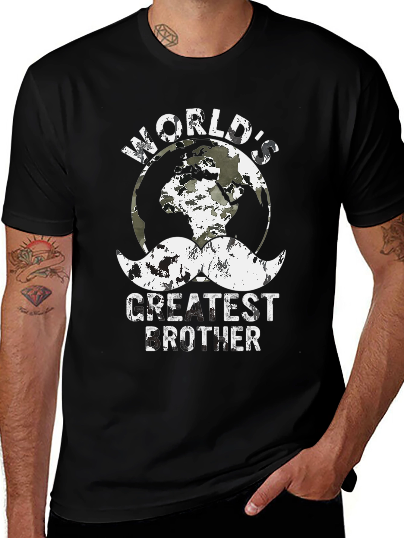 Worlds Greatest Brother Graphic Tee - Black