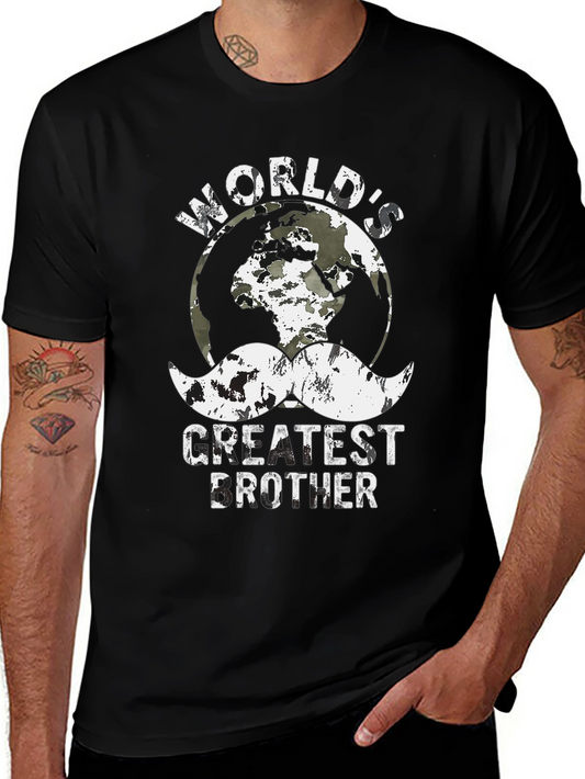 Worlds Greatest Brother Graphic Tee - Black