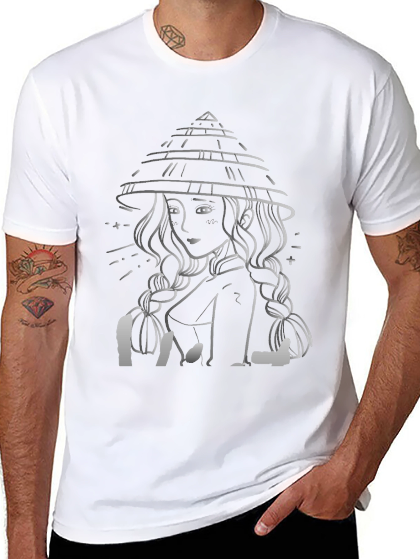 Asian Girl T-Shirt Black