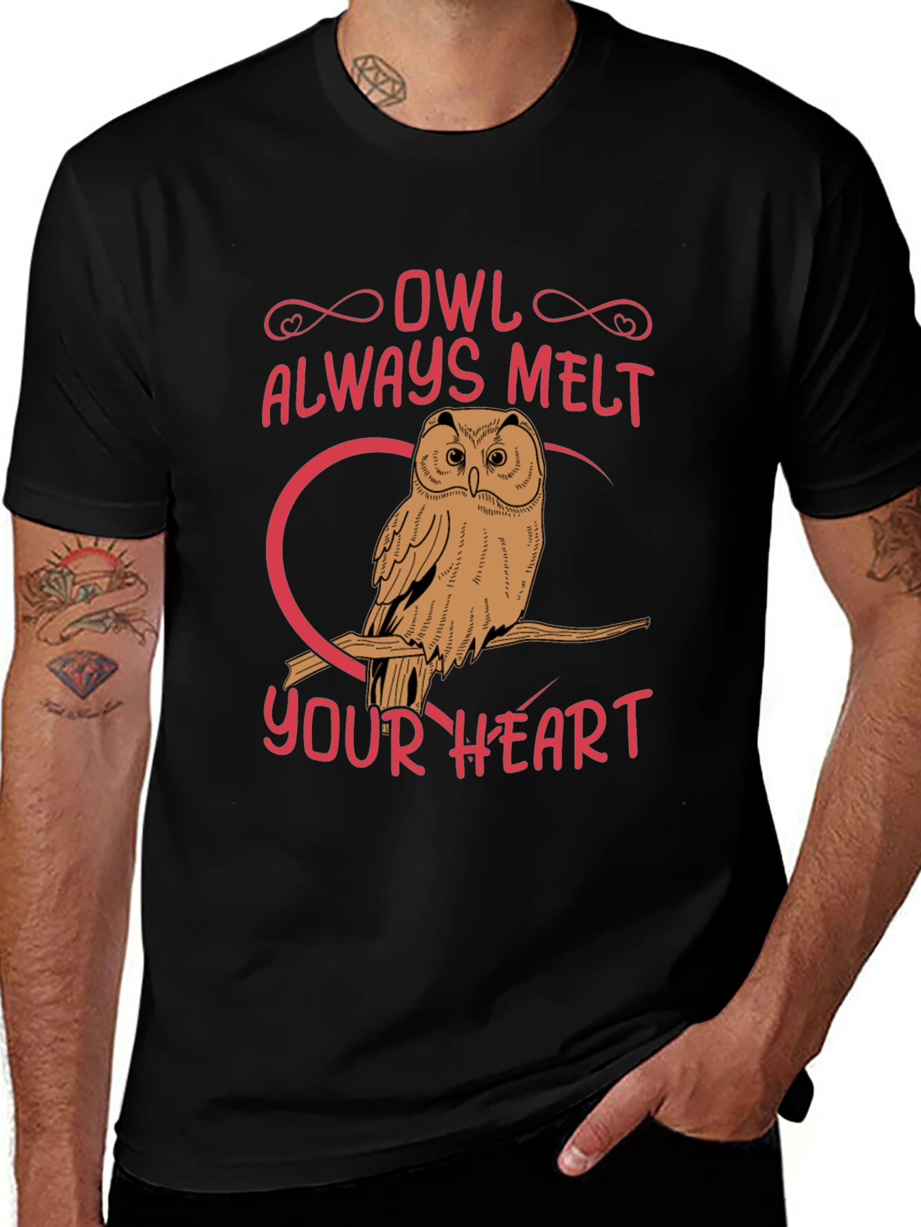 Owl Always Melt Your Heart Graphic T-Shirt