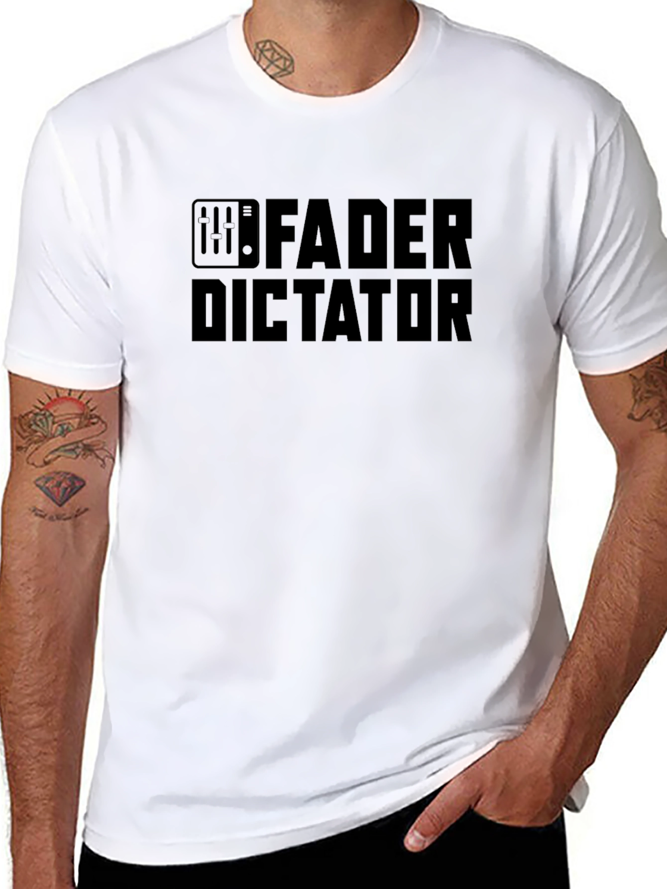 Fader Dictator Black Graphic T-Shirt