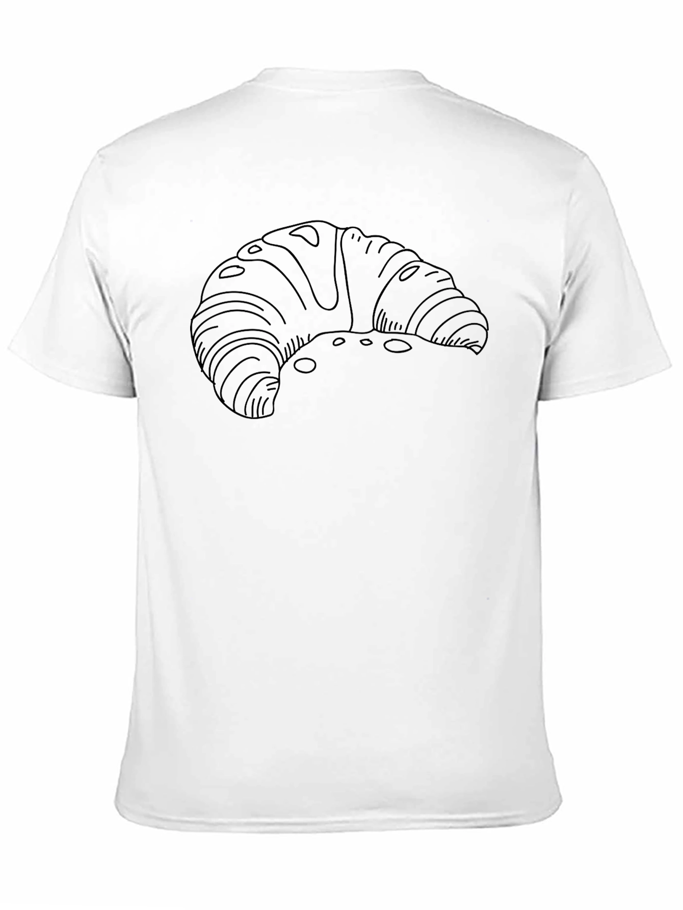 Croissant T-Shirt - Black Casual Style