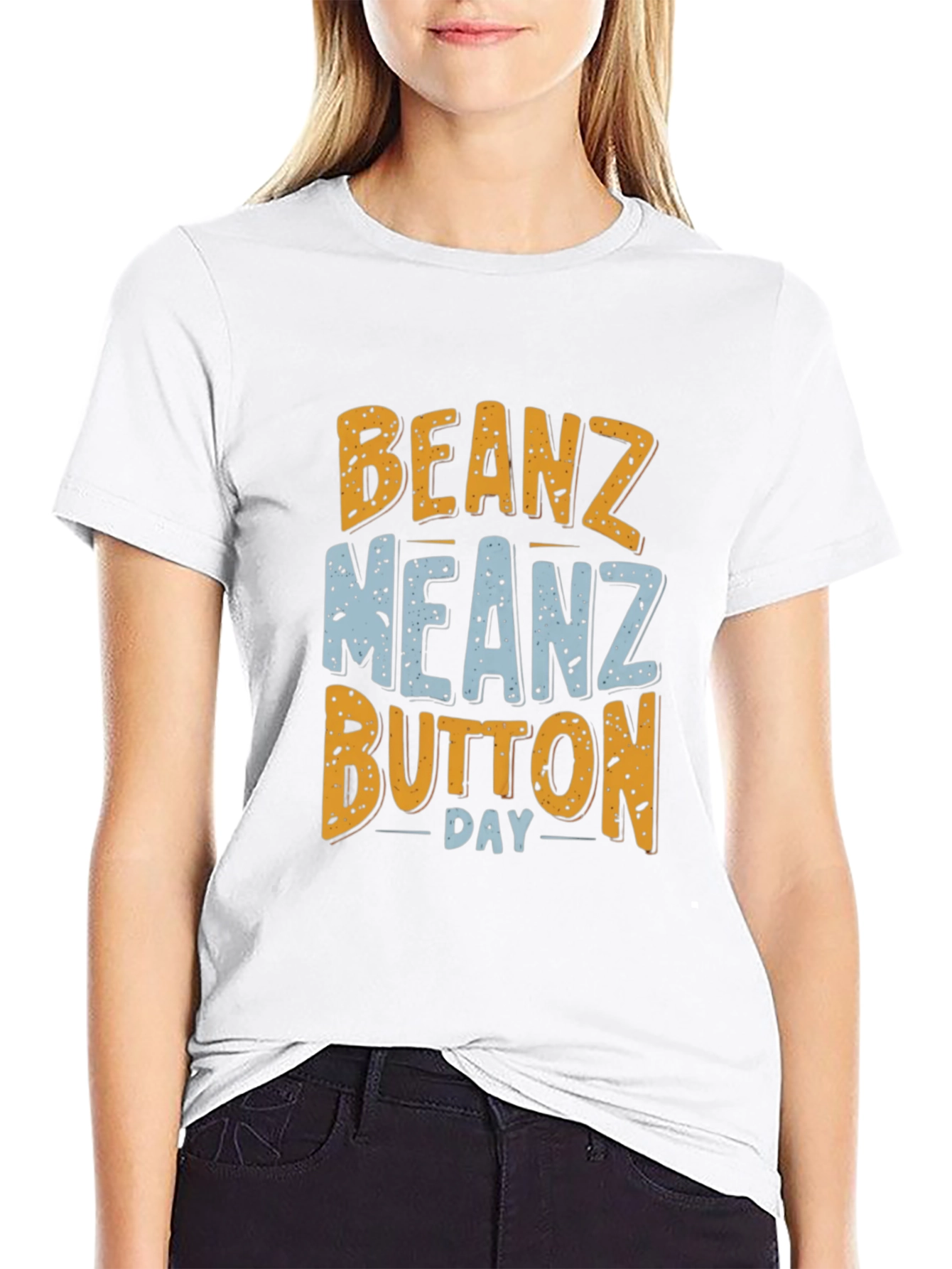 Beanz Meanz Button Day Graphic T-Shirt