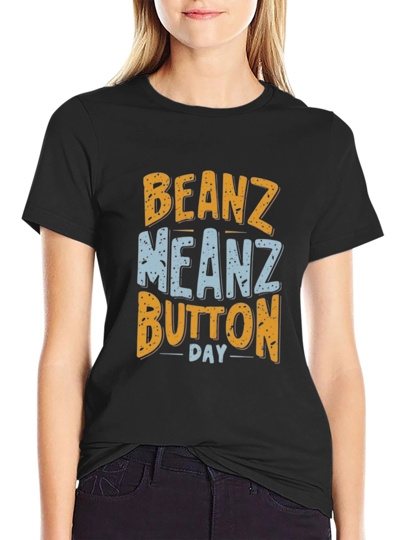 Beanz Meanz Button Day Graphic T-Shirt