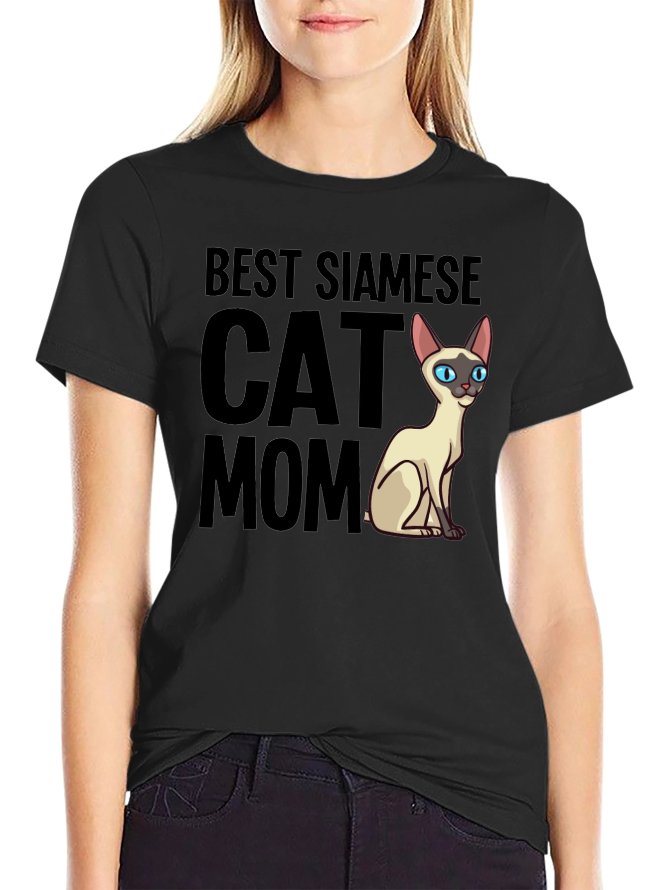 Best Siamese Cat Mom Graphic T-Shirt