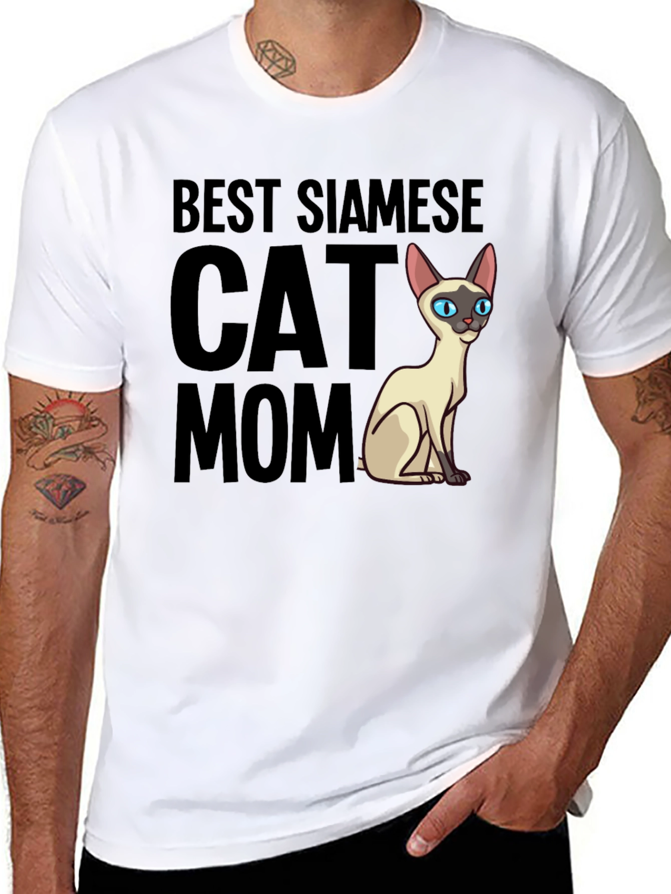 Best Siamese Cat Mom Graphic T-Shirt