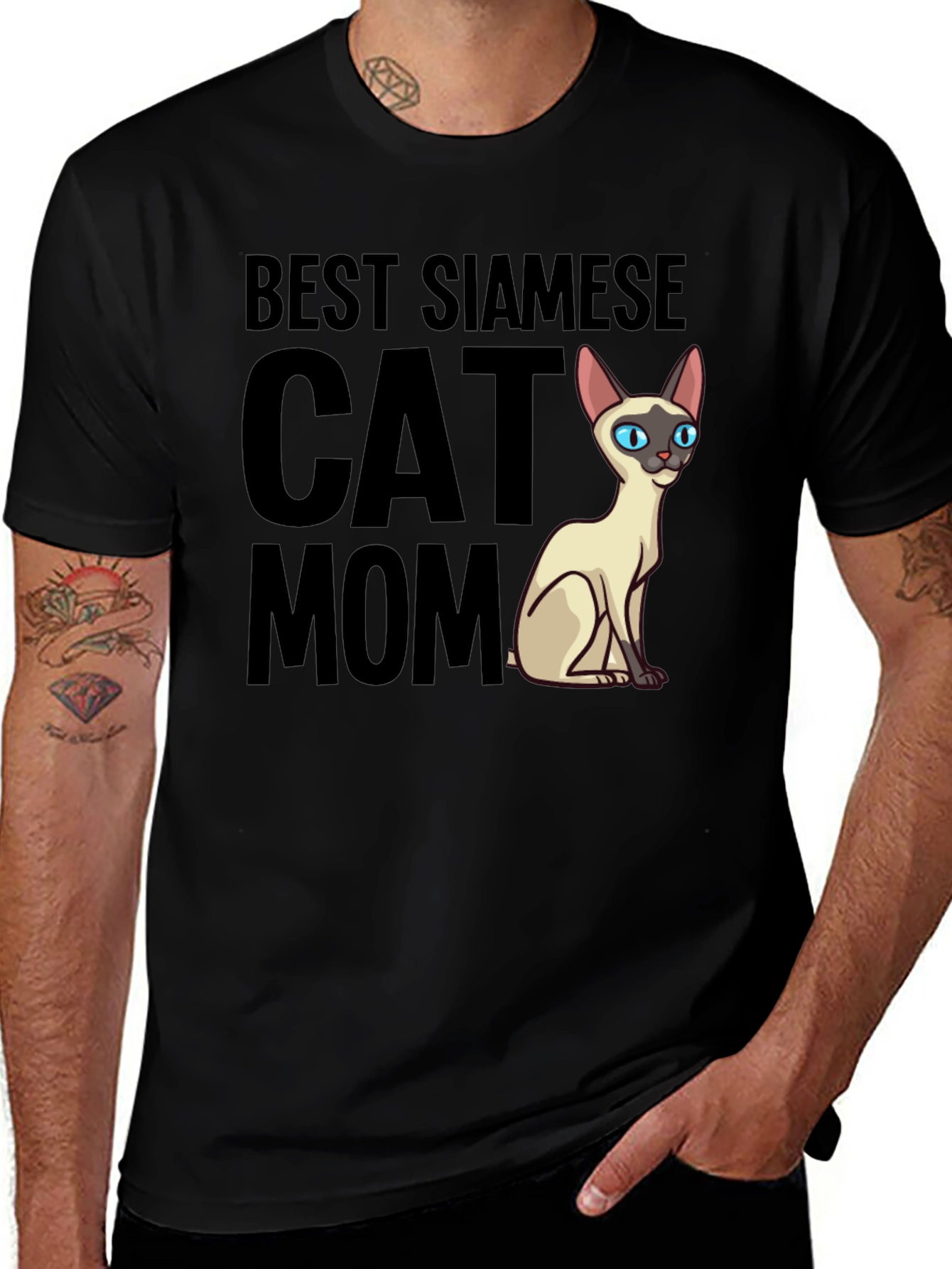 Best Siamese Cat Mom Graphic T-Shirt