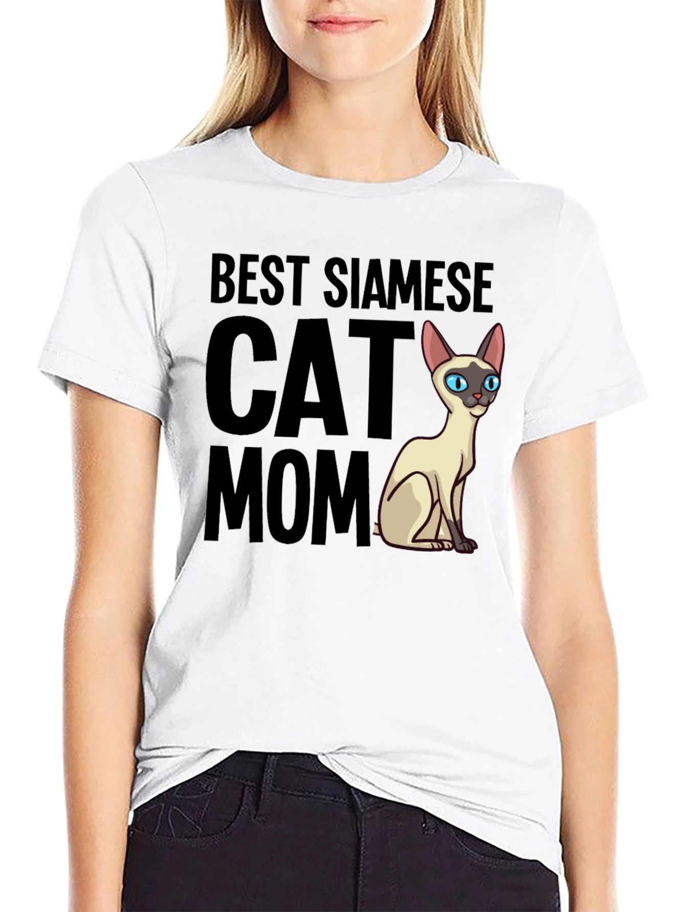 Best Siamese Cat Mom Graphic T-Shirt