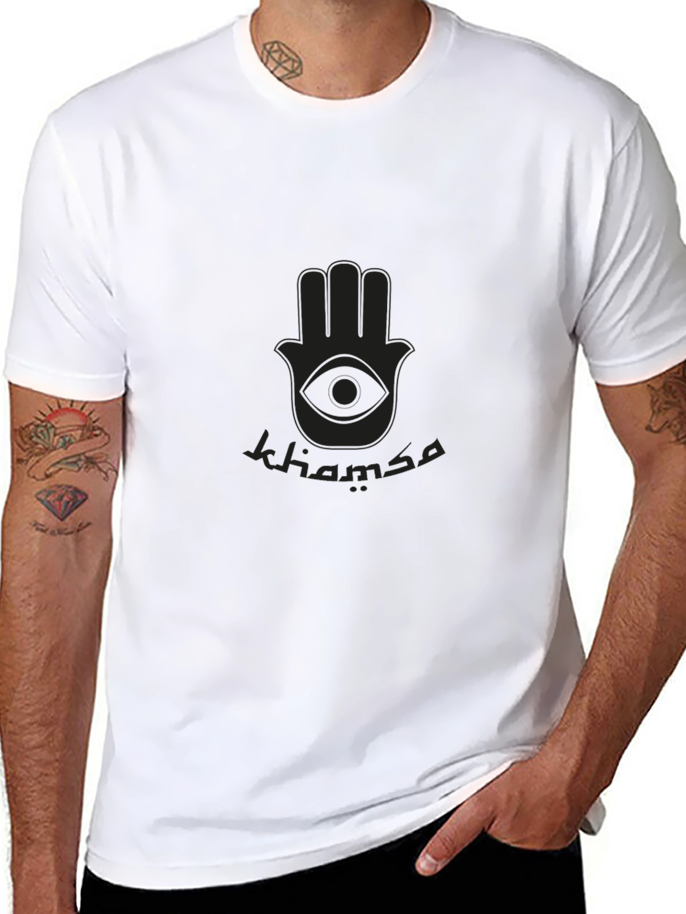 Black Khamsa Graphic Tee - Unisex