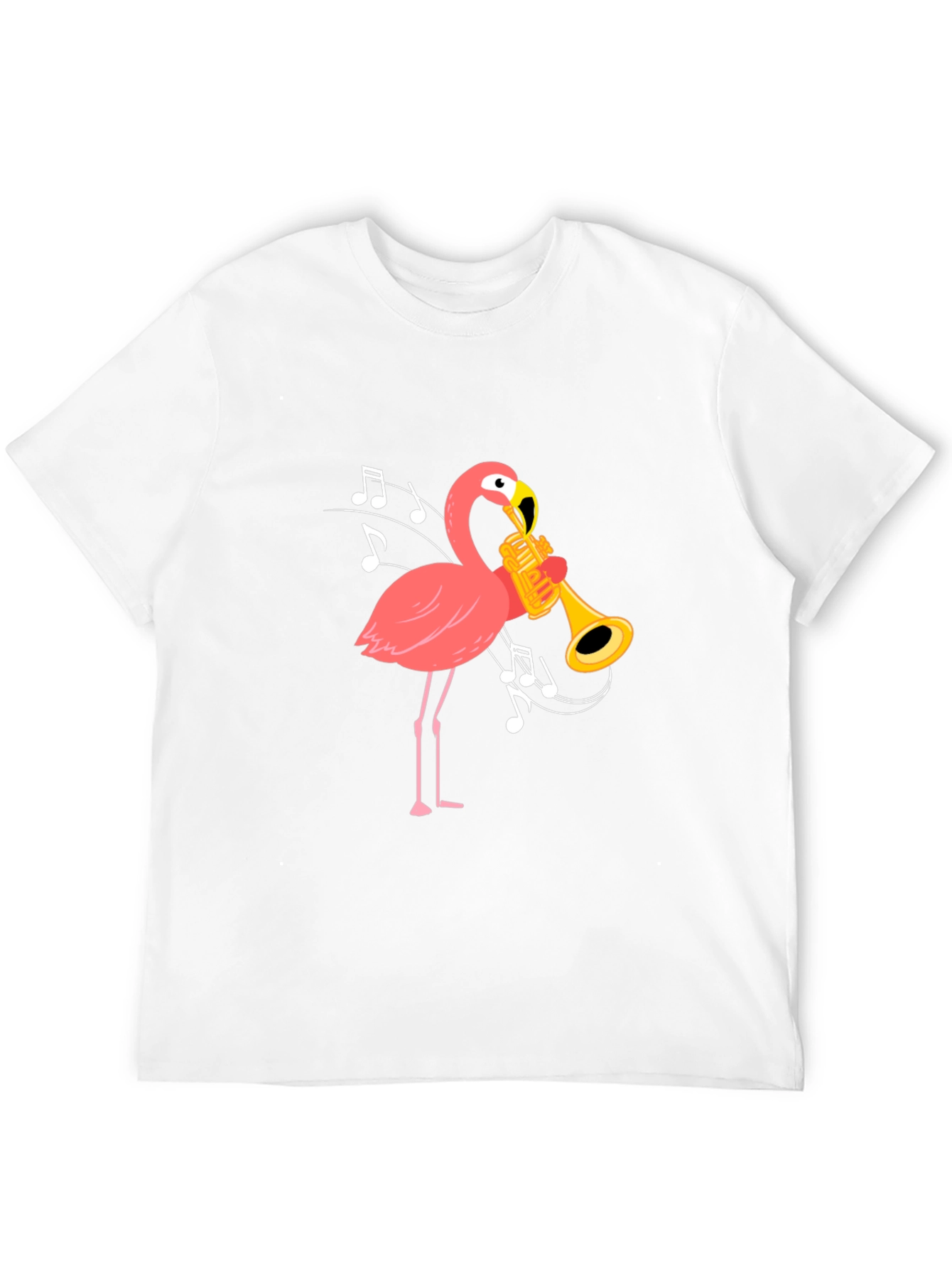 Flamingo Trumpet Black T-Shirt