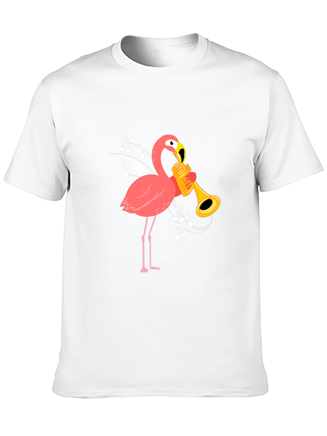 Flamingo Trumpet Black T-Shirt