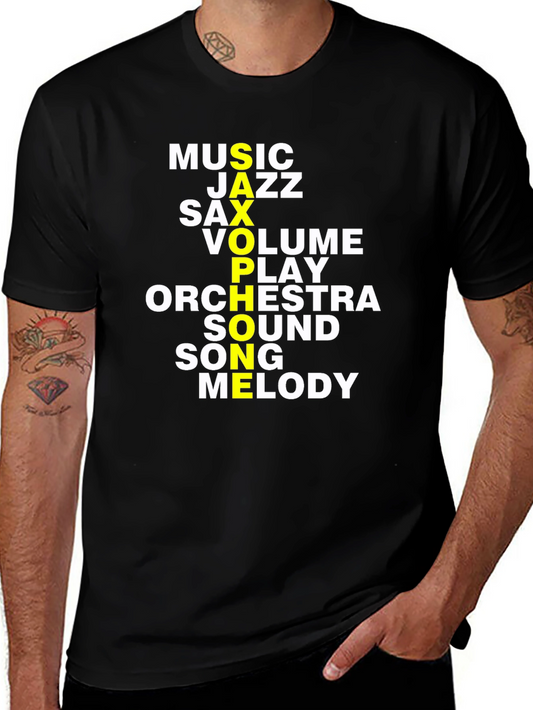Music Lover T-Shirt: Saxophone Jazz Orchestra Design