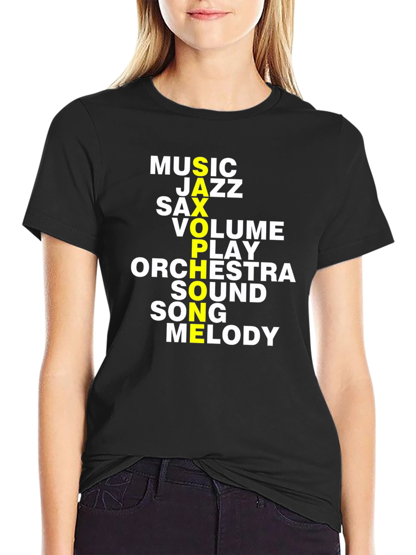 Music Lover T-Shirt: Saxophone Jazz Orchestra Design