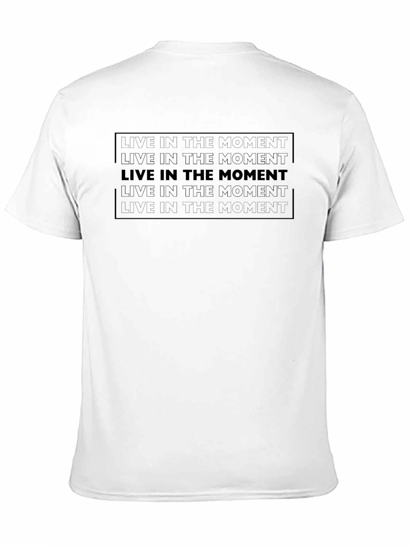 Live in the Moment Black Graphic Tee