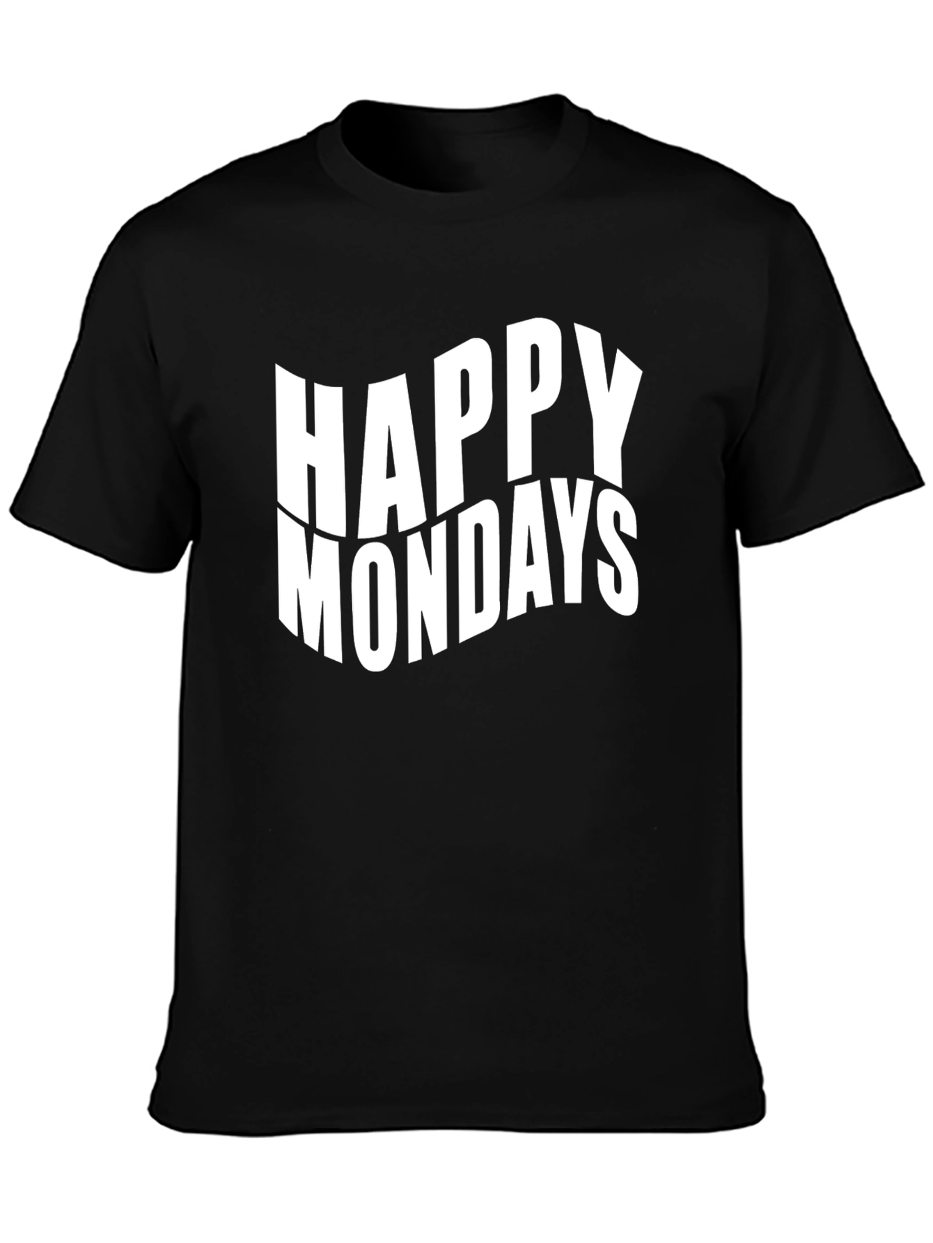 Happy Mondays Graphic Print Black T-Shirt
