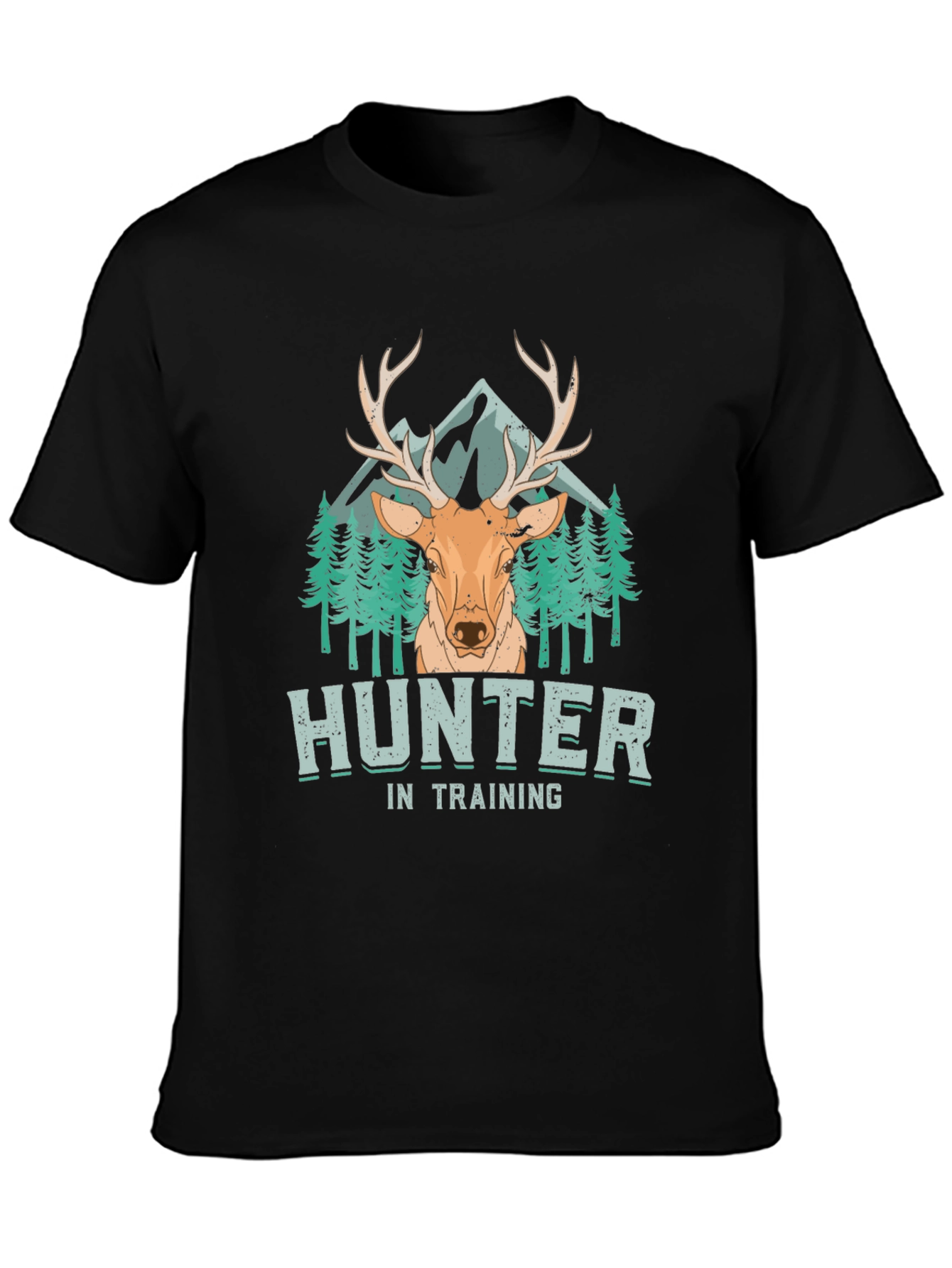 Hunter In Training T-Shirt - Deer & Mountain Design