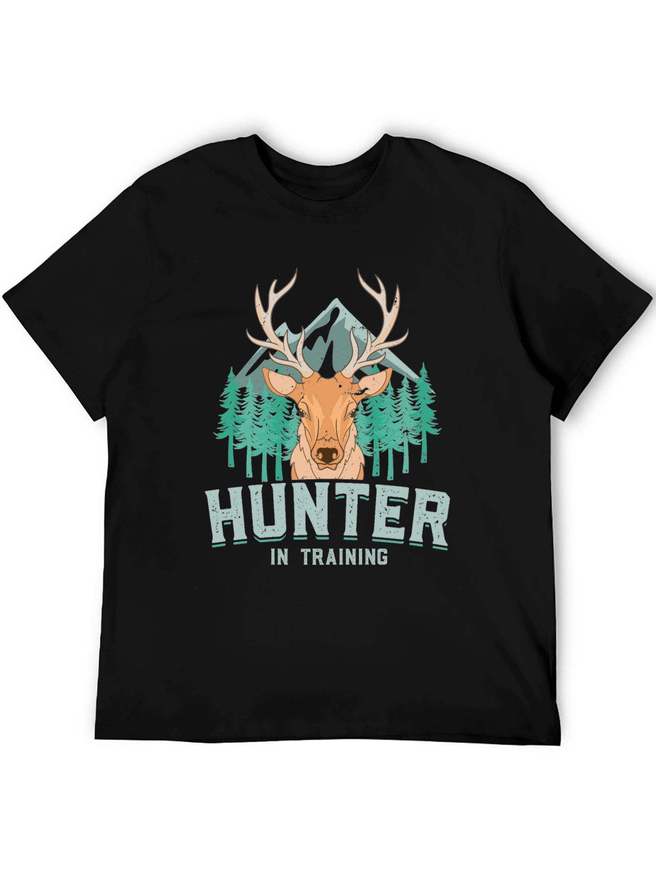 Hunter In Training T-Shirt - Deer & Mountain Design