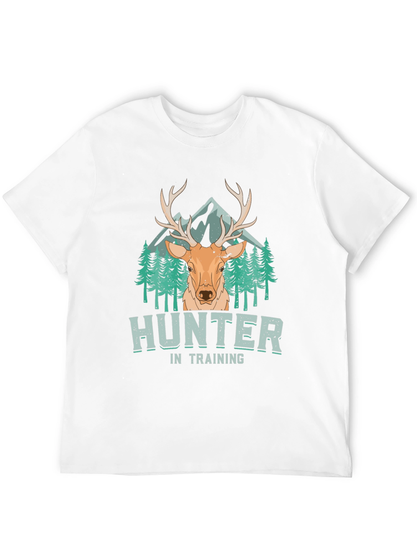 Hunter In Training T-Shirt - Deer & Mountain Design