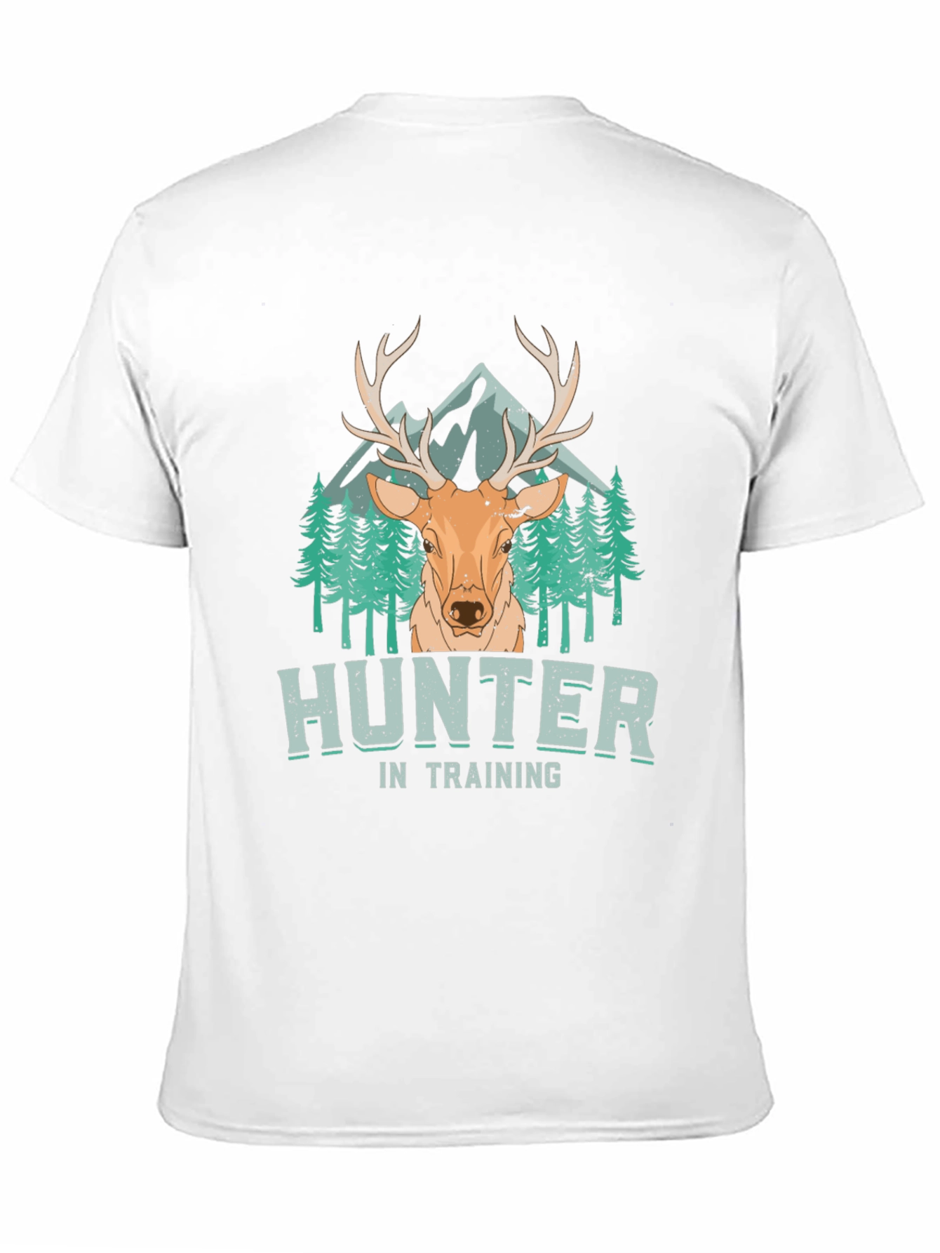 Hunter In Training T-Shirt - Deer & Mountain Design