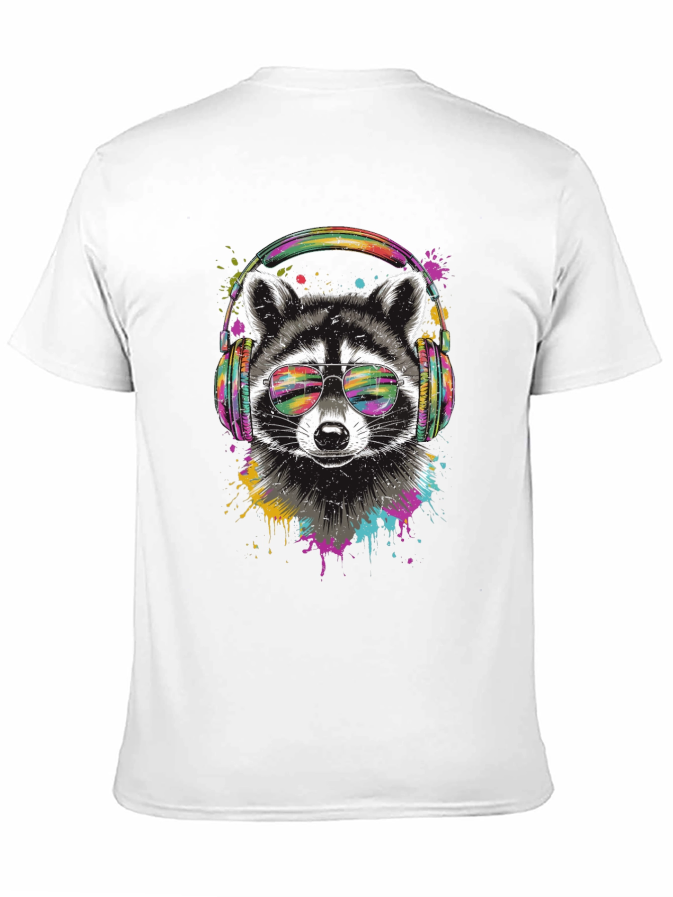Raccoon DJ Graphic Tee - Cool Animal T-Shirt