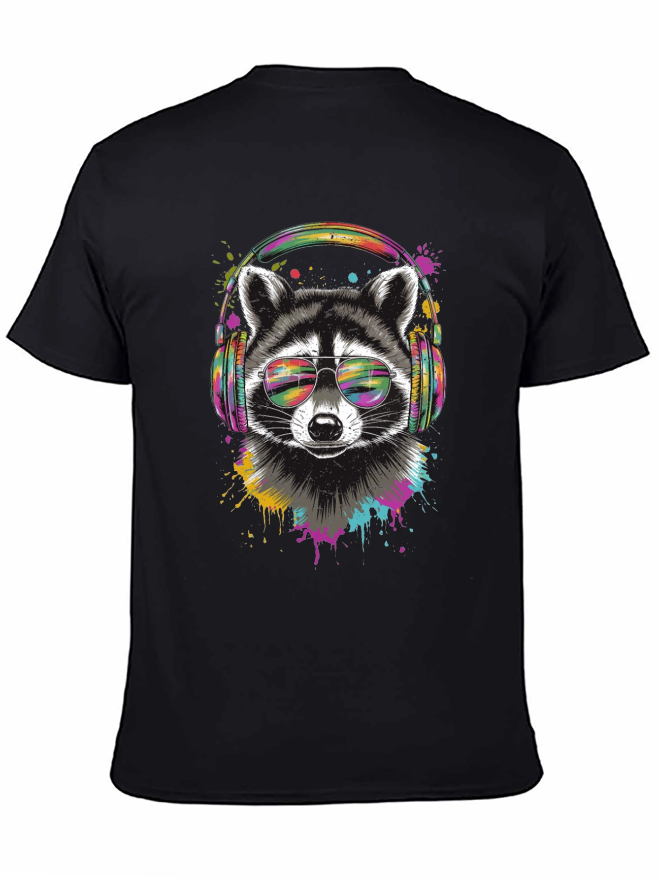 Raccoon DJ Graphic Tee - Cool Animal T-Shirt